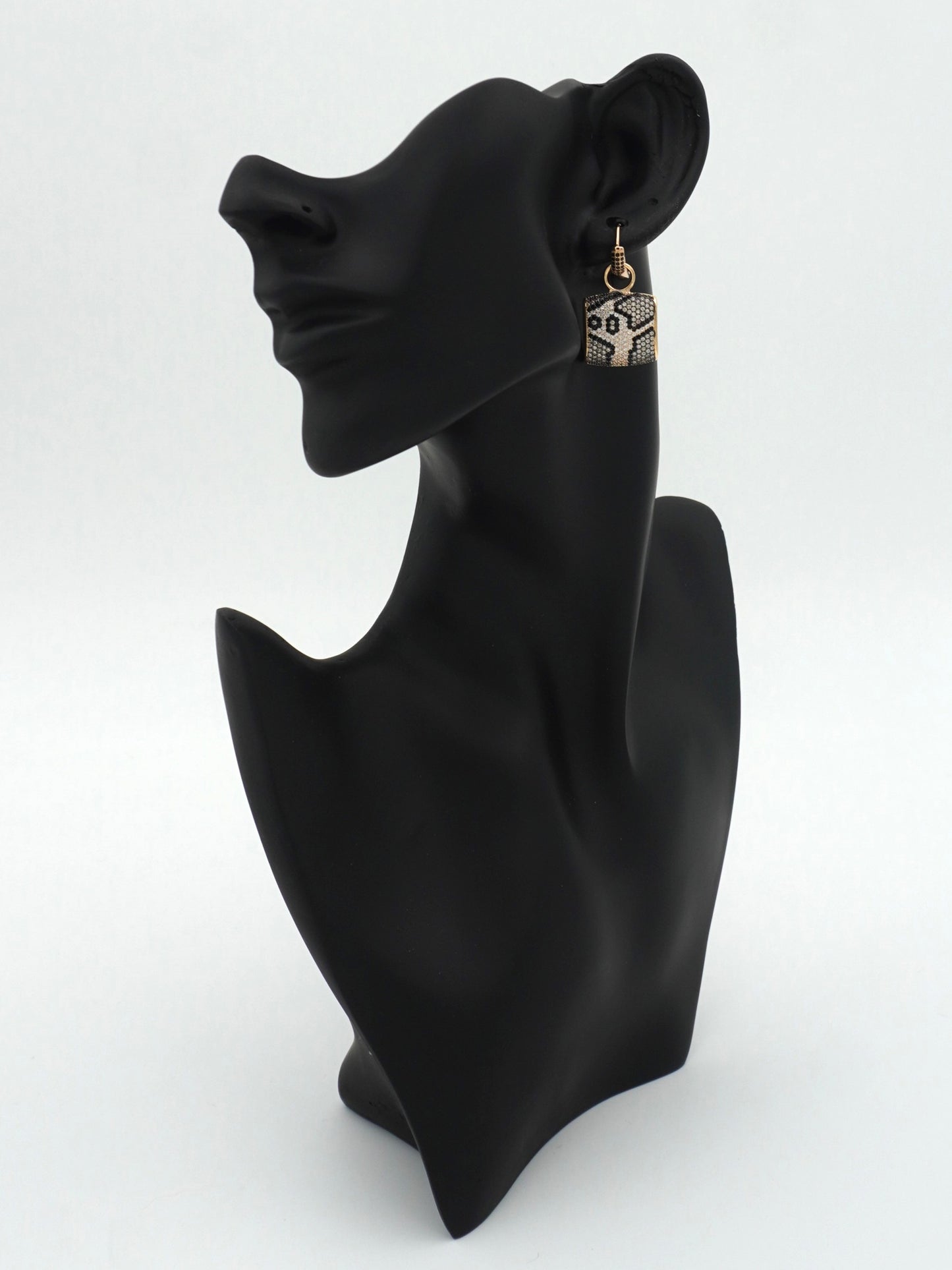 GOLD LEOPARD4 ZIRCONIA EARRINGS
