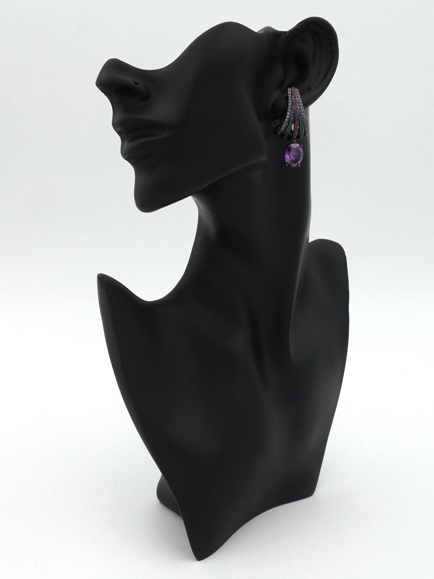 PURPLE MAREN ZIRCONIA EARRINGS