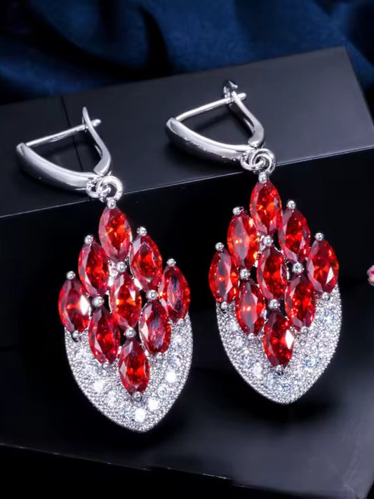 ORANGE ADINA ZIRCONIA EARRINGS