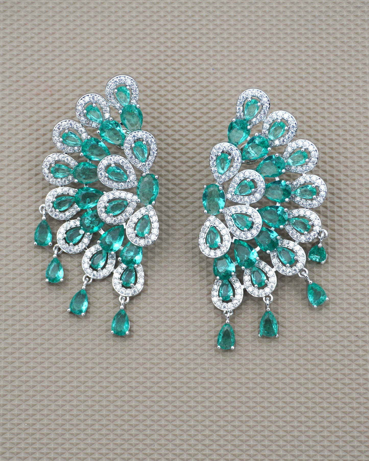 GREEN GRETA IVY ZIRCONIA EARRINGS