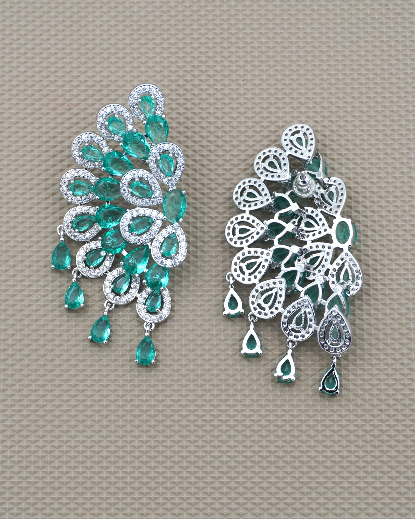 GREEN GRETA IVY ZIRCONIA EARRINGS