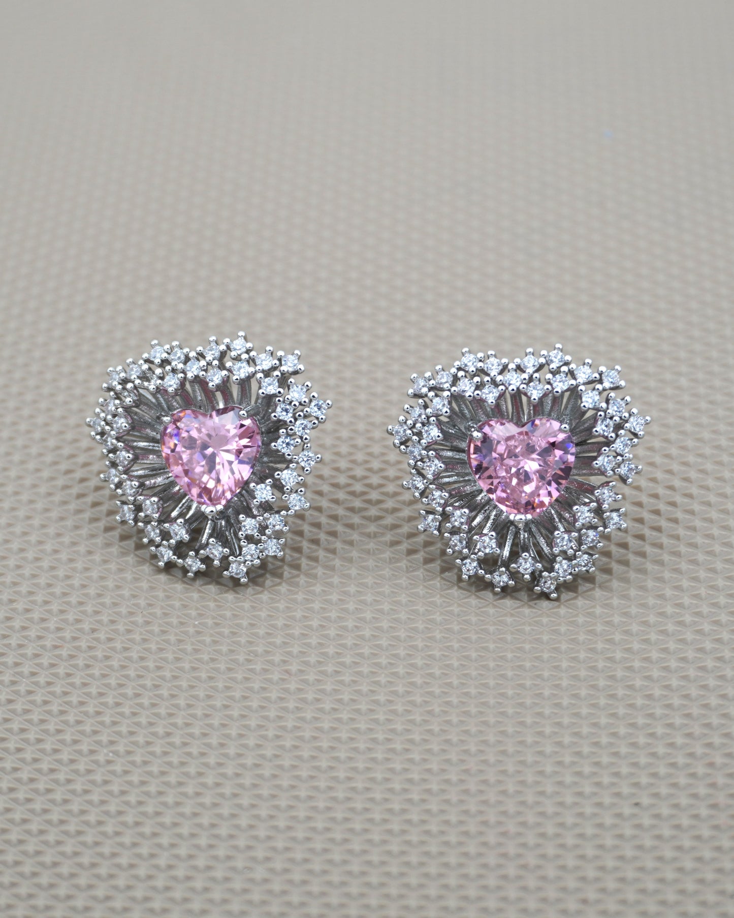 PINK AKSANA ZIRCONIA STUDS
