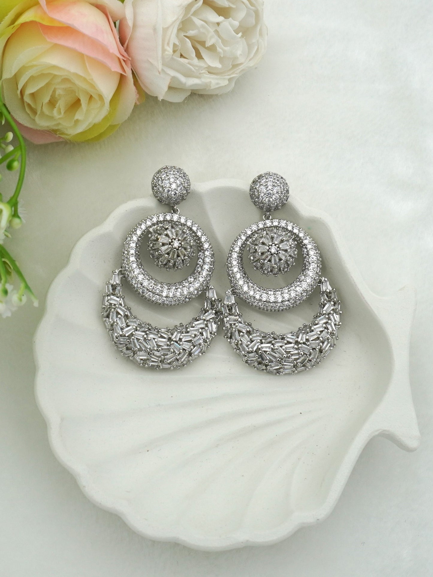 WHITE ANAYAH ZIRCONIA EARRINGS