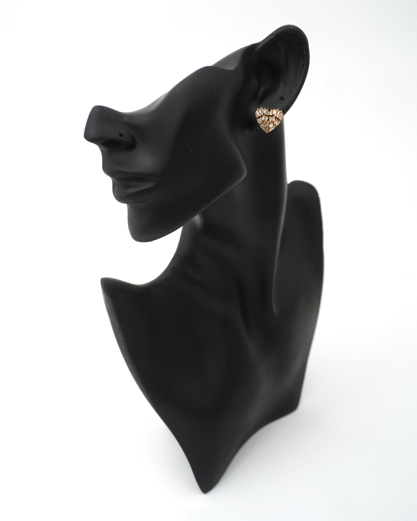 GOLD AMOR ZIRCONIA STUDS