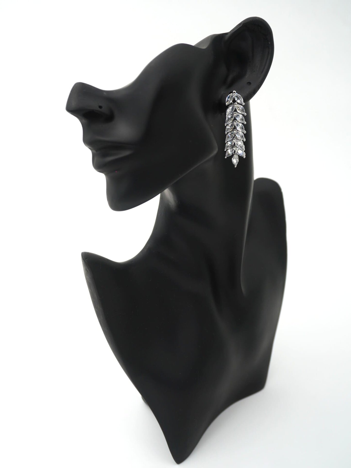 WHITE KATIE ZIRCONIA EARRINGS