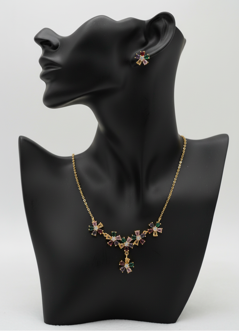 MULTICOLOUR SIYA PENDANT SET