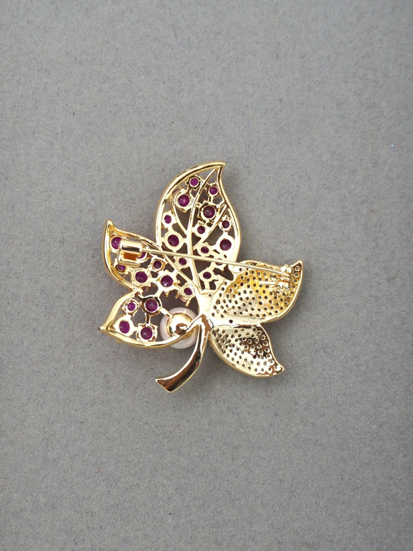RUBY MAPLE BROOCH