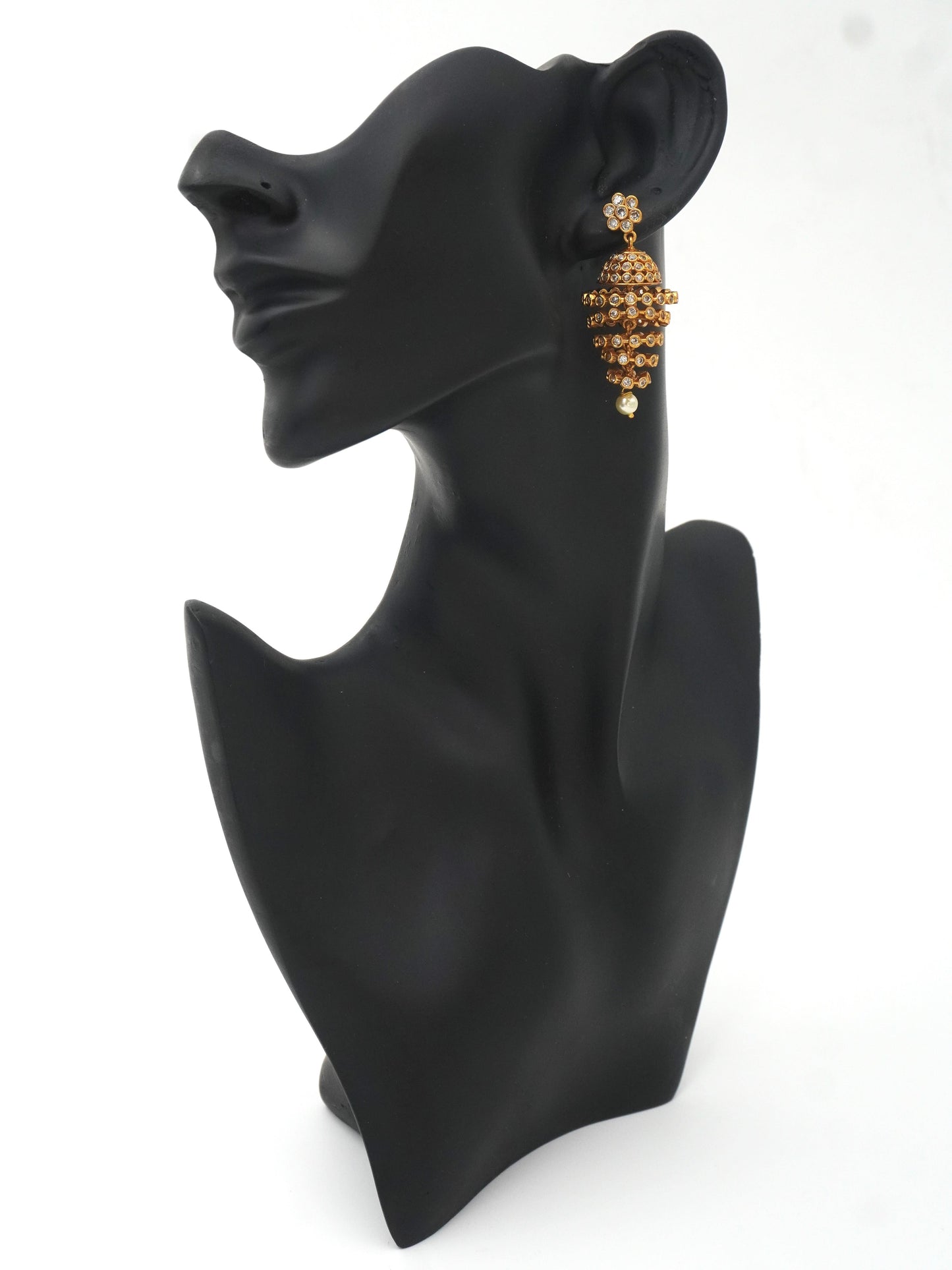 GOLD KRITI ZIRCONIA EARRINGS