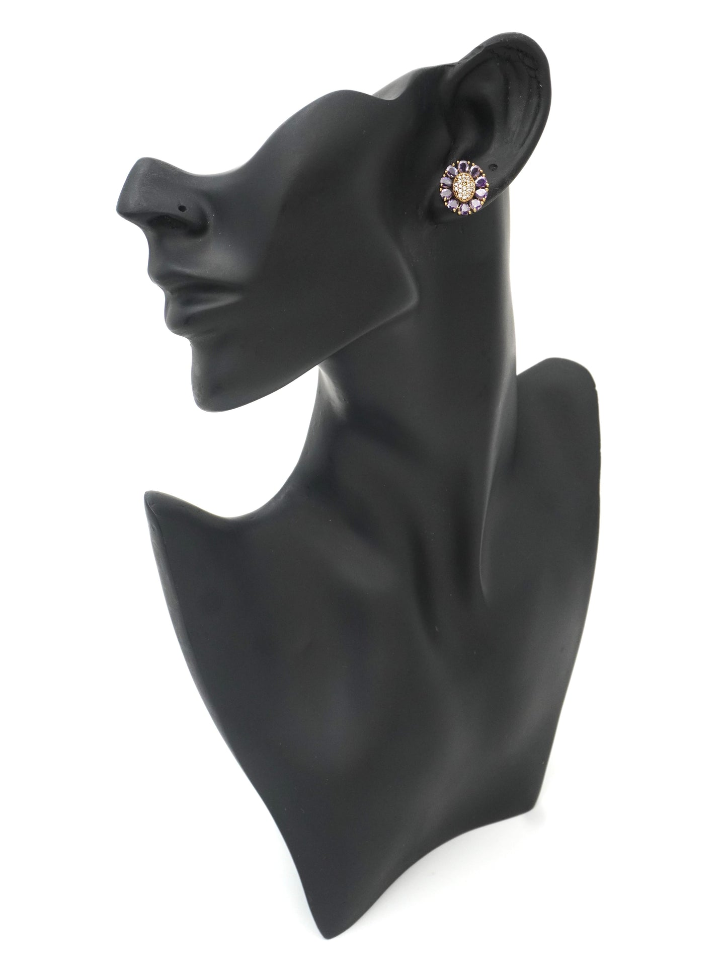 PURPLE ANYA ZIRCONIA EARRINGS