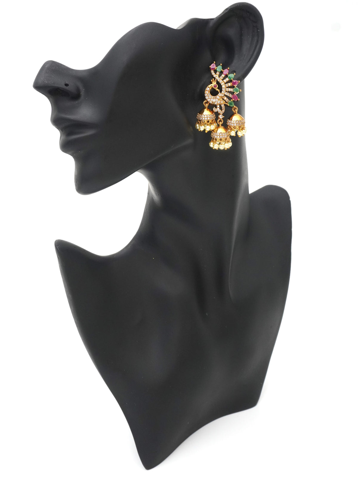 GOLD PAVONA ZIRCONIA EARRINGS