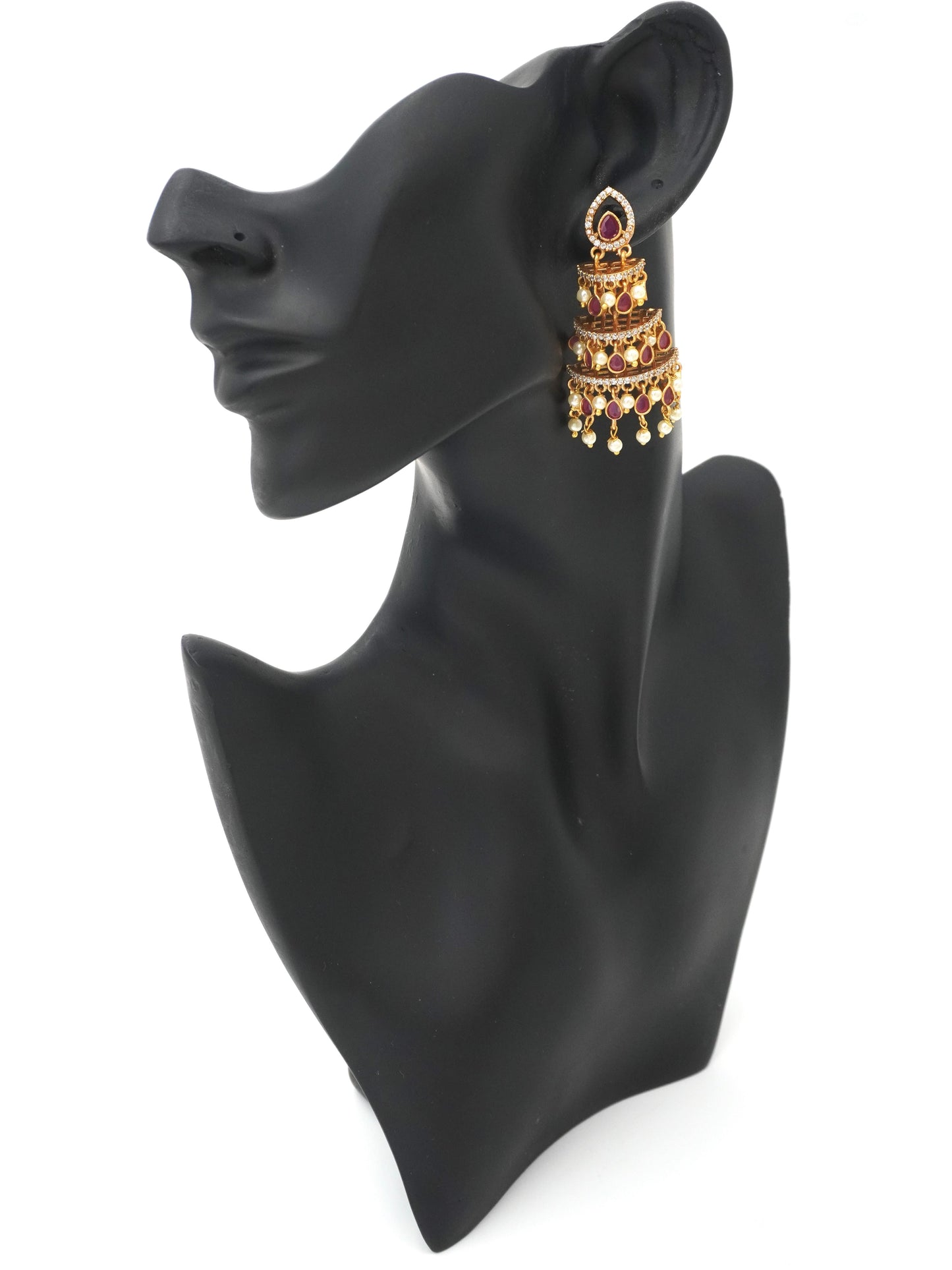 RUBY TARUNI ZIRCONIA EARRINGS