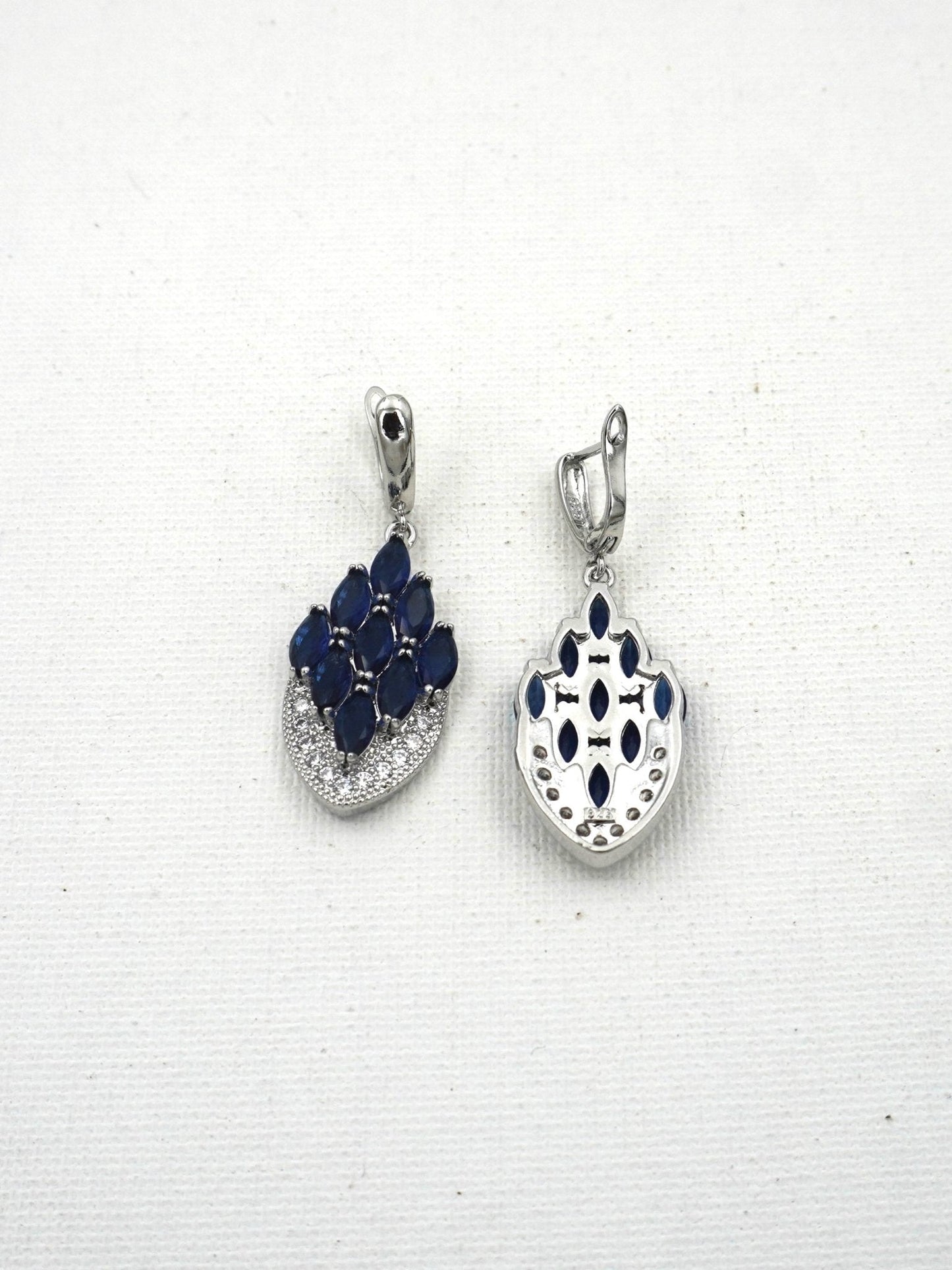 BLUE ADINA ZIRCONIA EARRINGS - Jewels of Iva