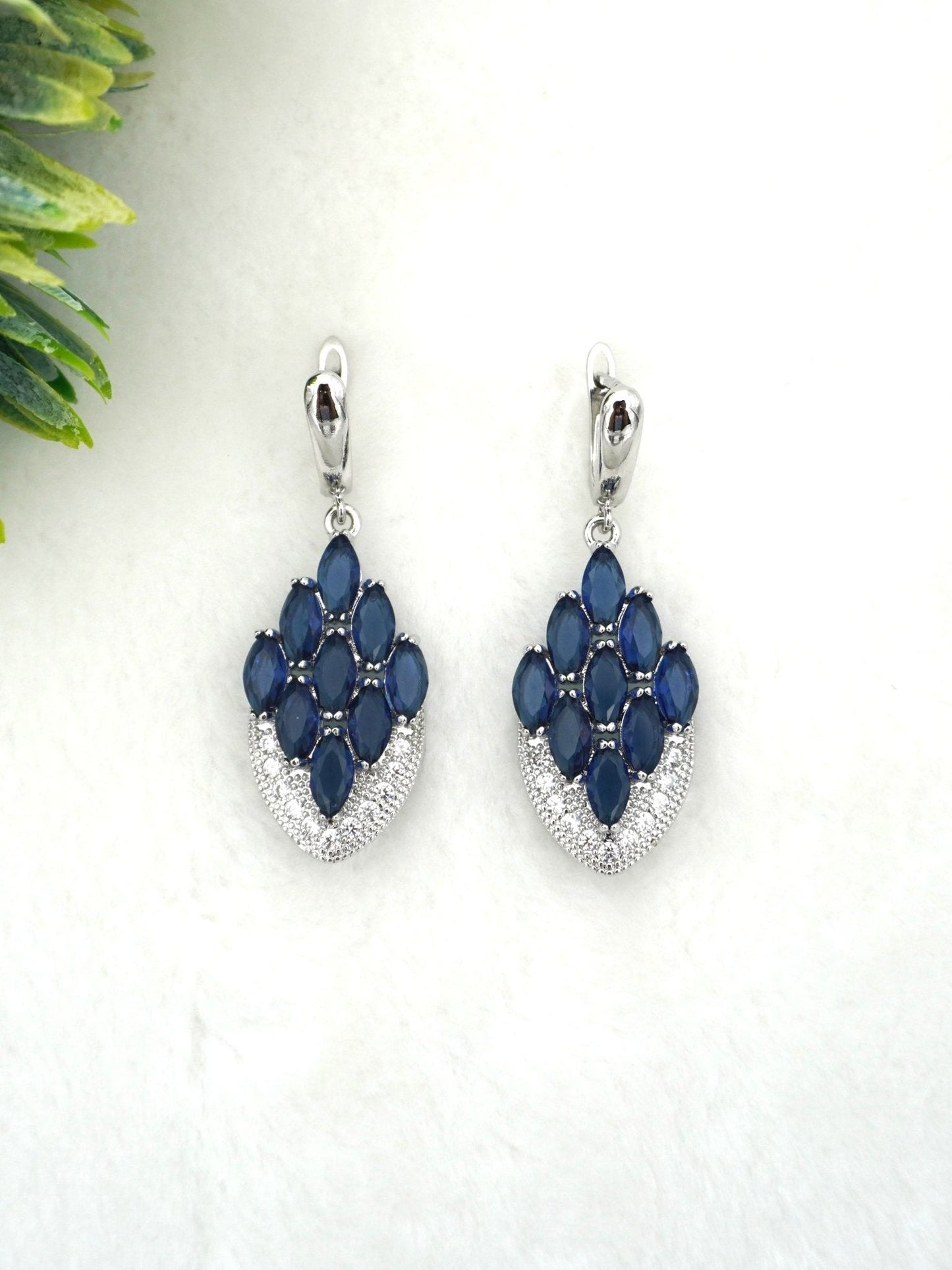 BLUE ADINA ZIRCONIA EARRINGS - Jewels of Iva