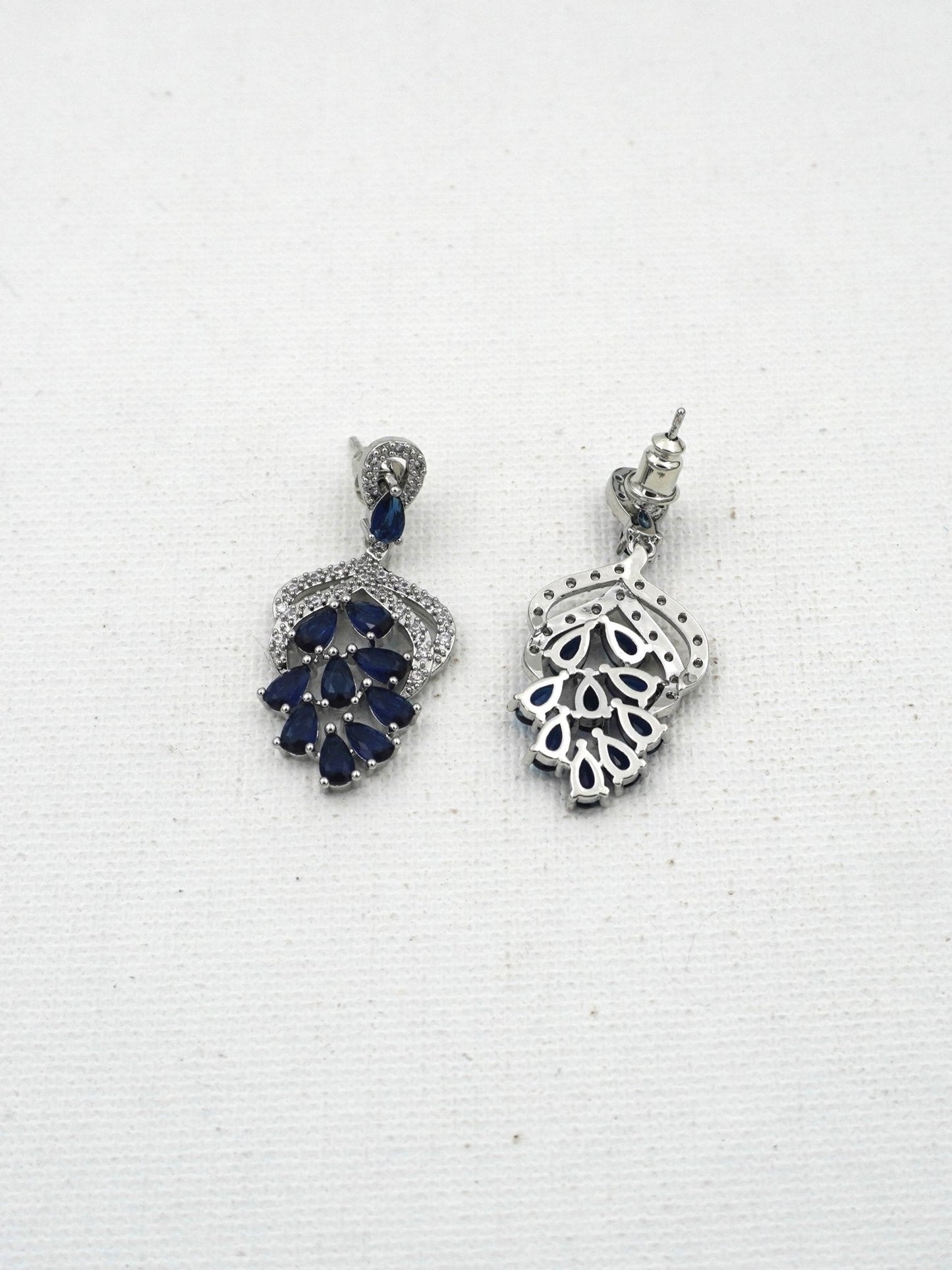 BLUE AMEERA ZIRCONIA EARRINGS - Jewels of Iva