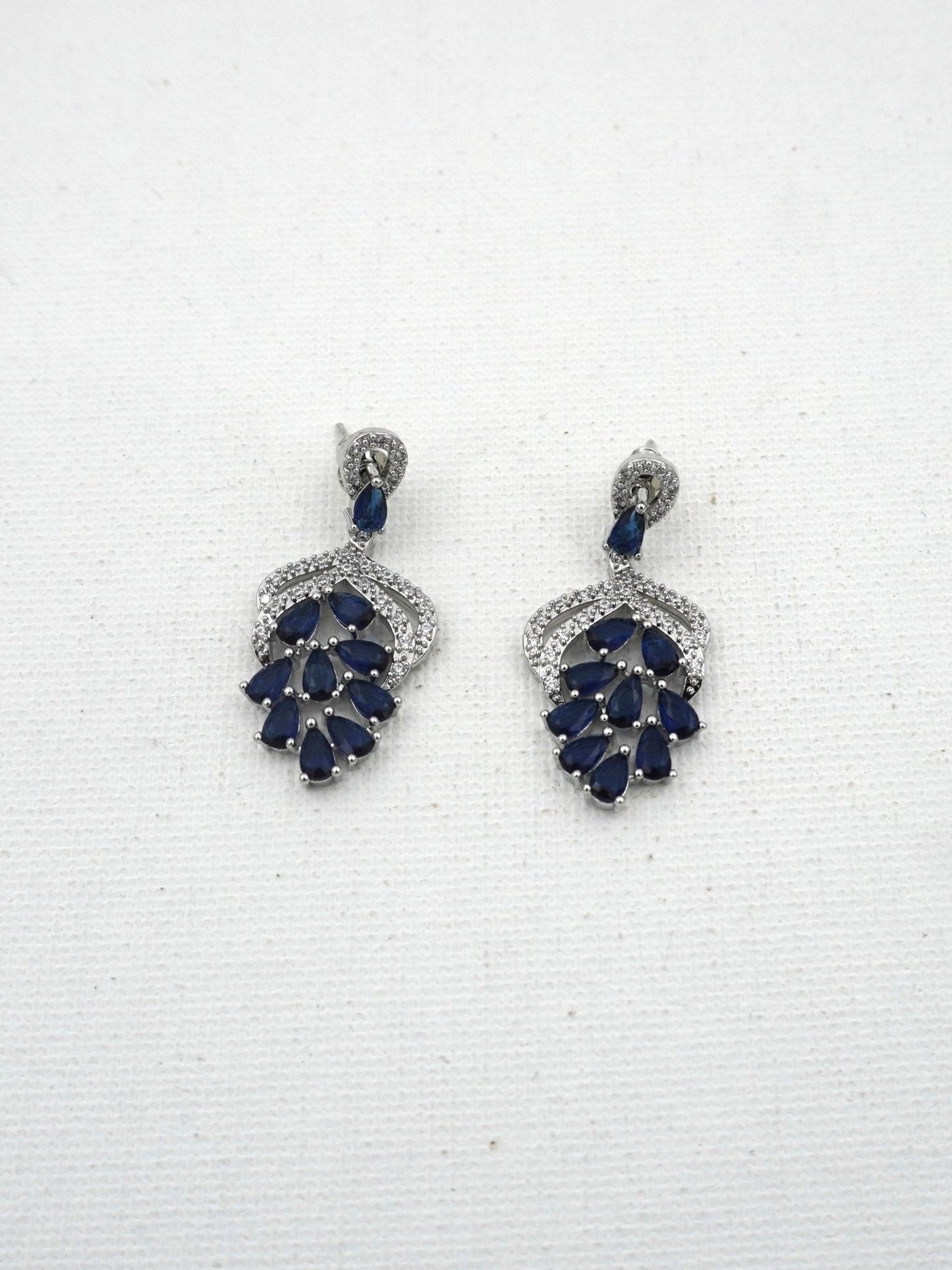 BLUE AMEERA ZIRCONIA EARRINGS - Jewels of Iva
