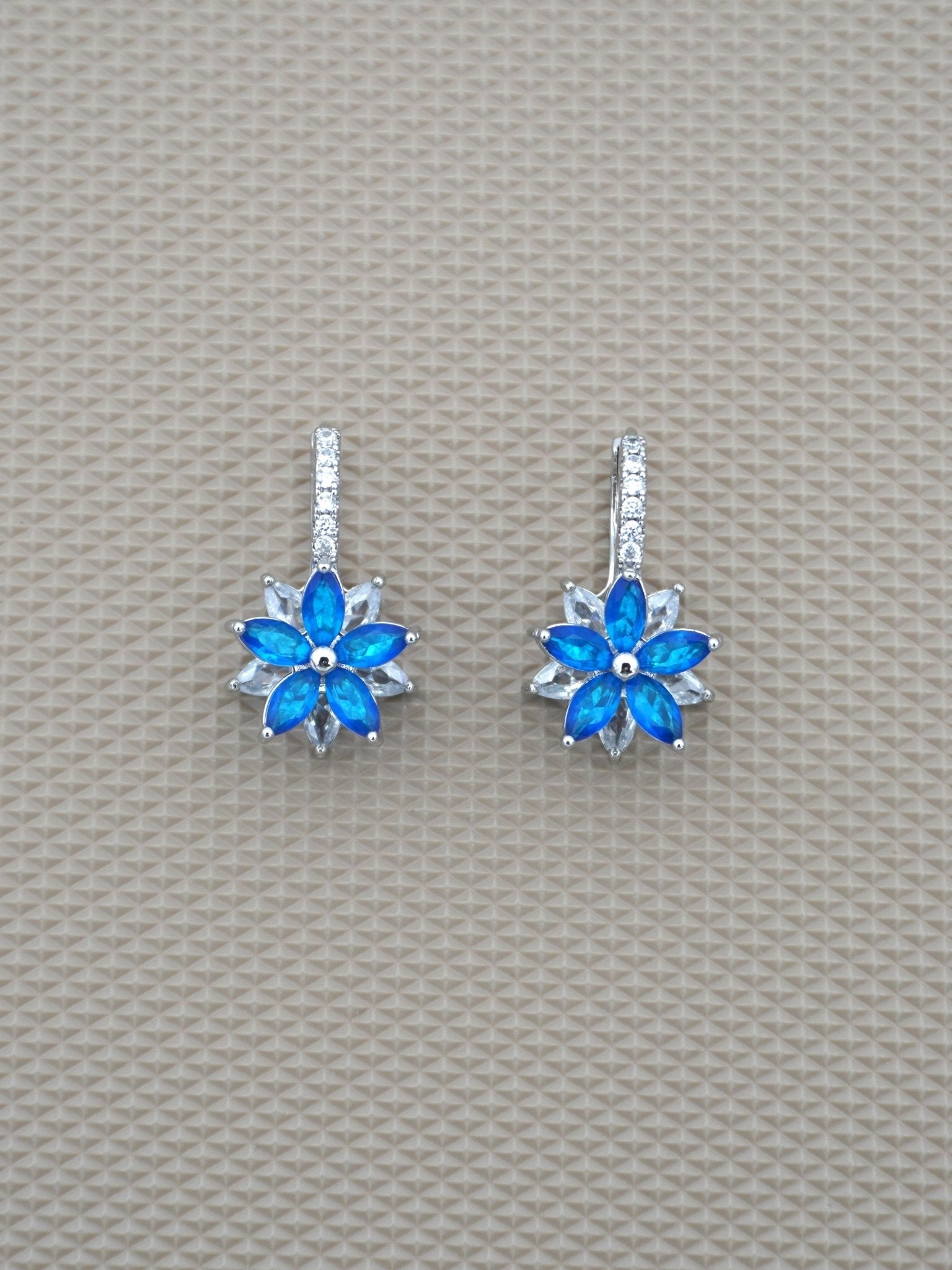 BLUE AUBRY ZIRCONIA EARRINGS - Jewels of Iva