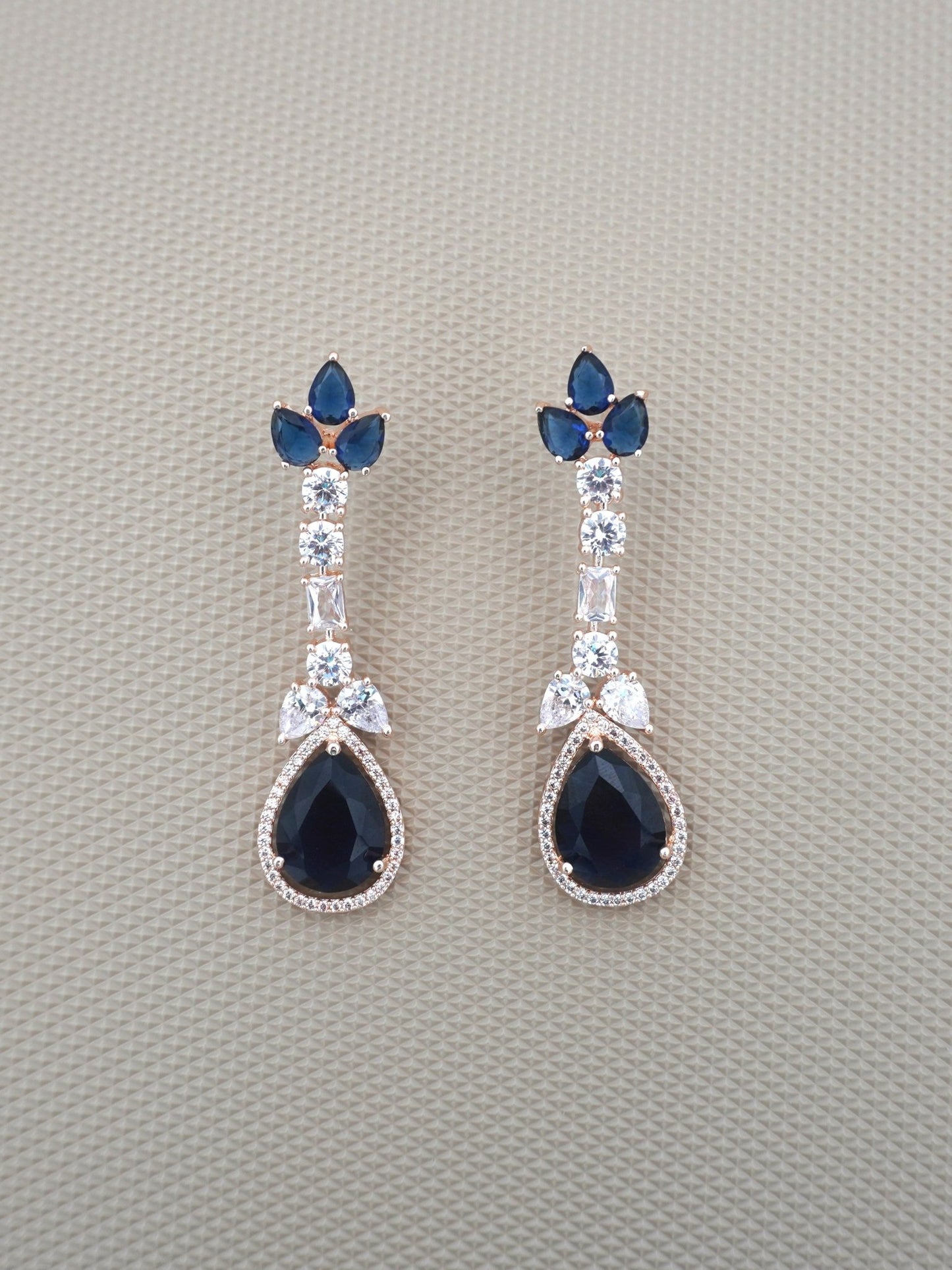 BLUE ELLIE ZIRCONIA EARRINGS - Jewels of Iva