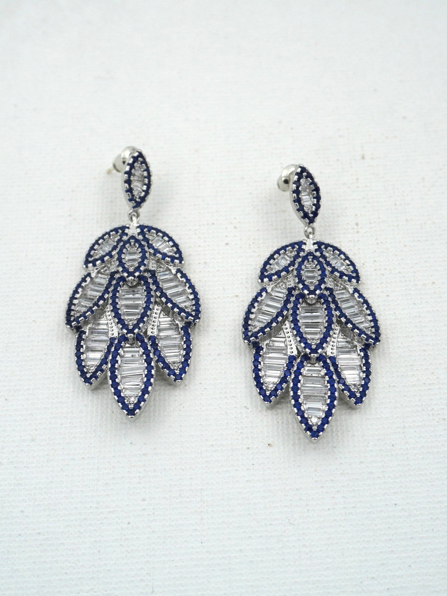 BLUE GRADY ZIRCONIA EARRINGS - Jewels of Iva