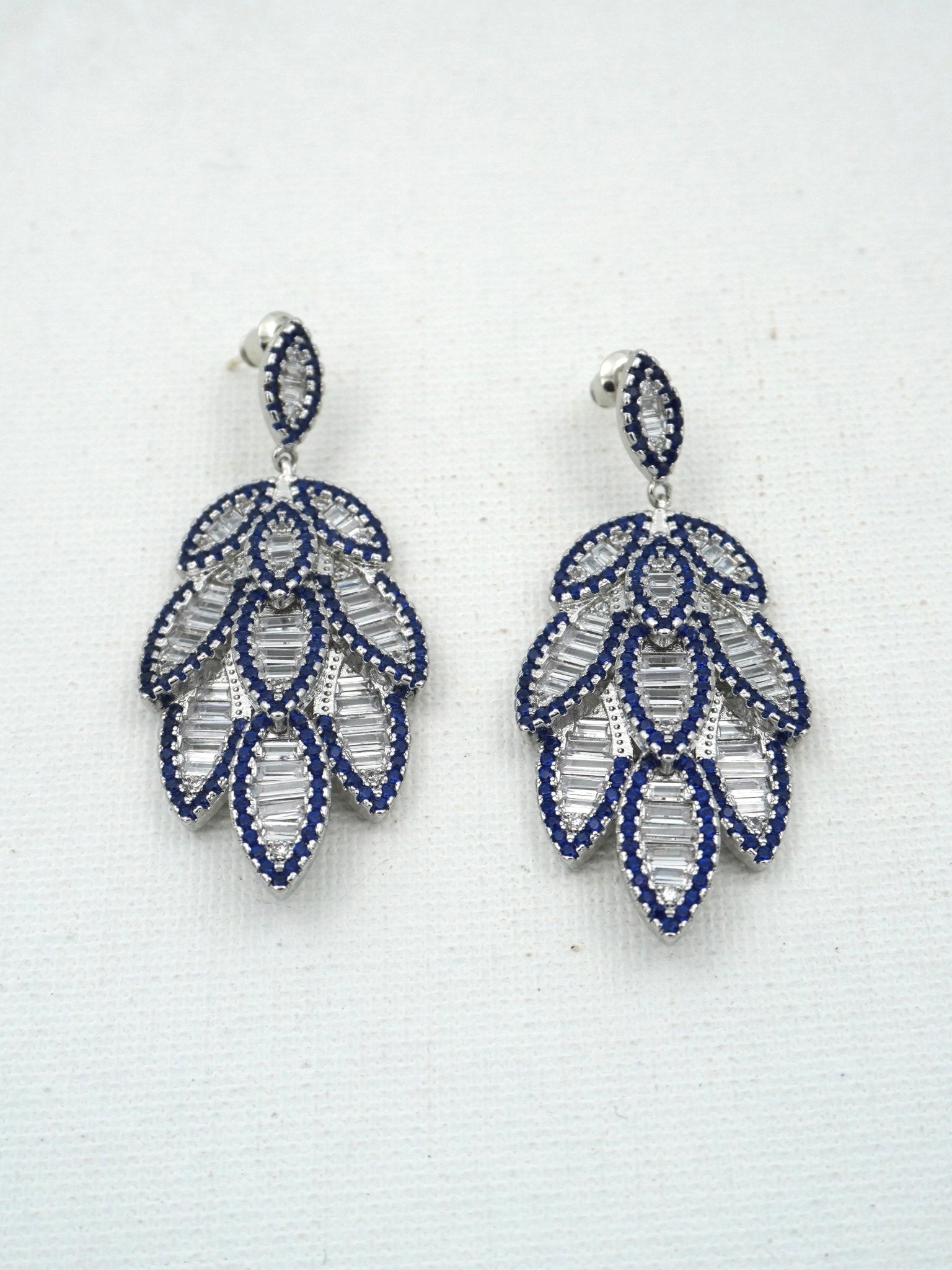 BLUE GRADY ZIRCONIA EARRINGS - Jewels of Iva