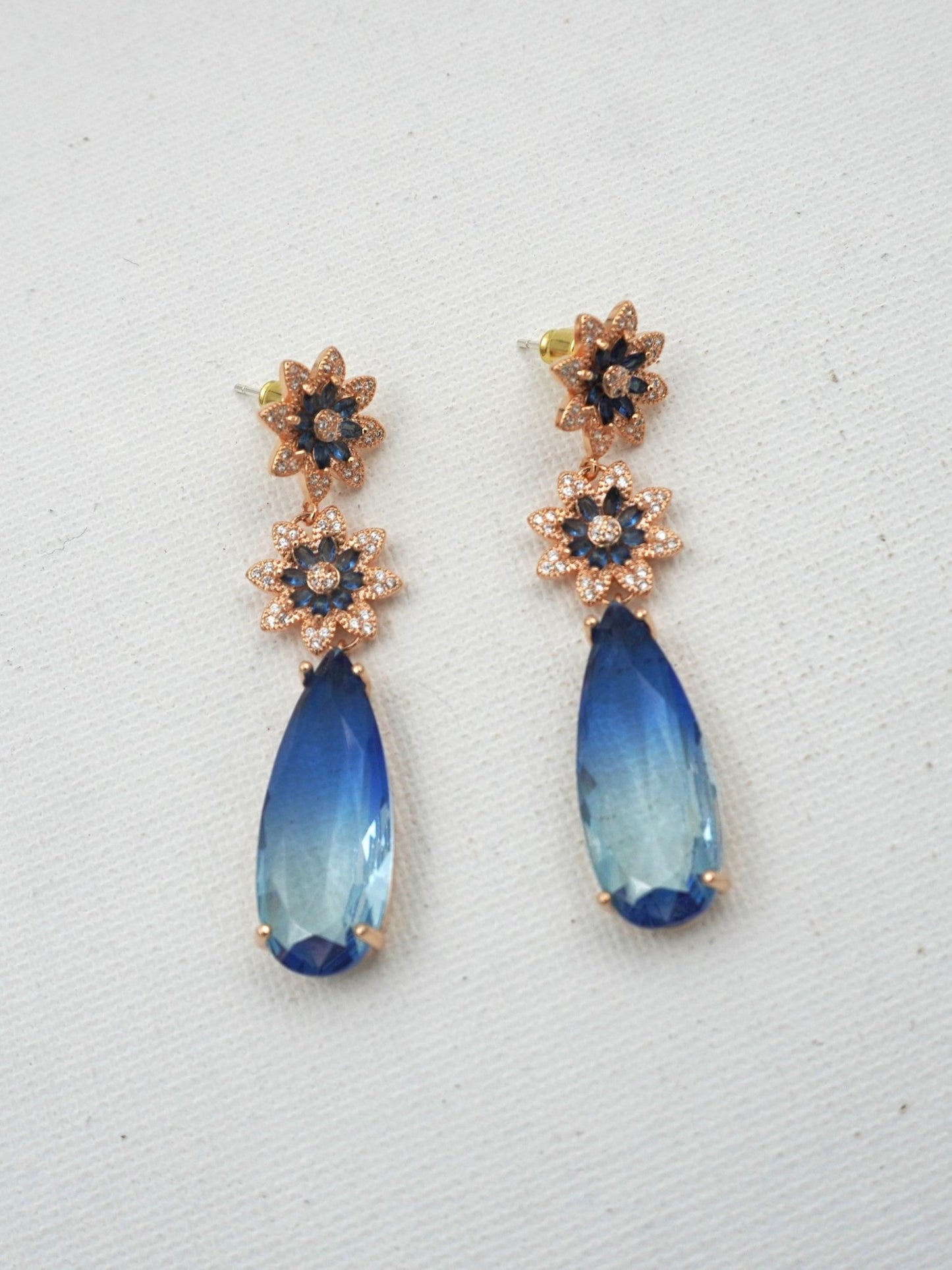 BLUE MAISE ZIRCONIA EARRINGS - Jewels of Iva