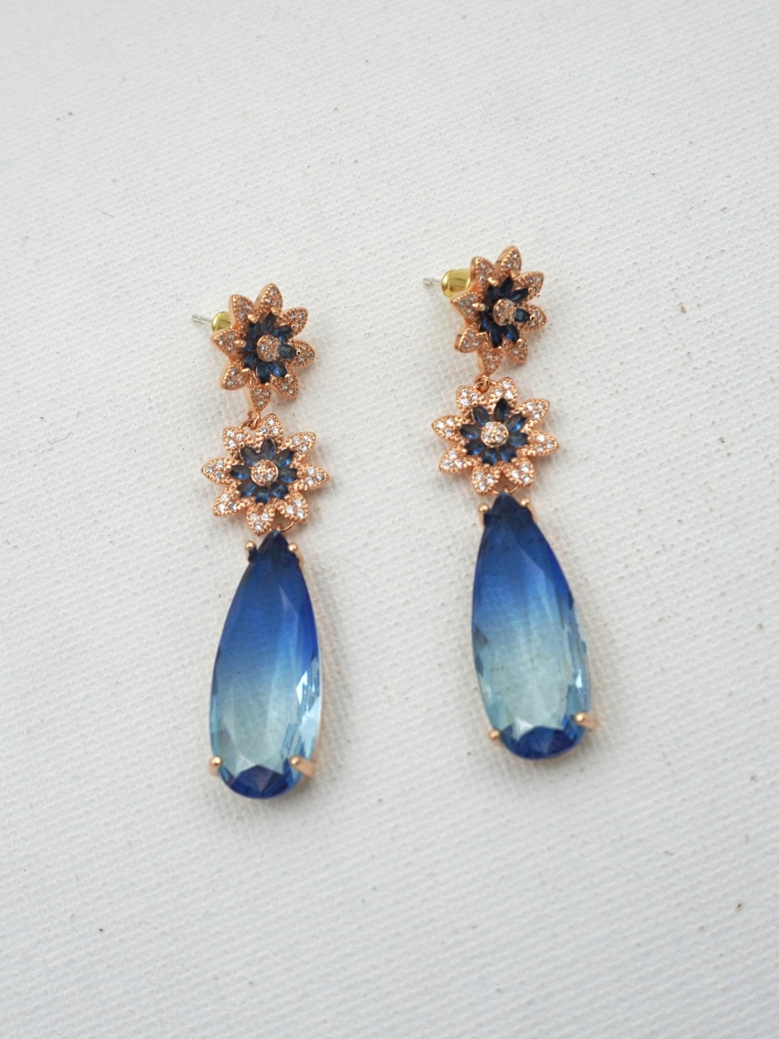 BLUE MAISE ZIRCONIA EARRINGS - Jewels of Iva