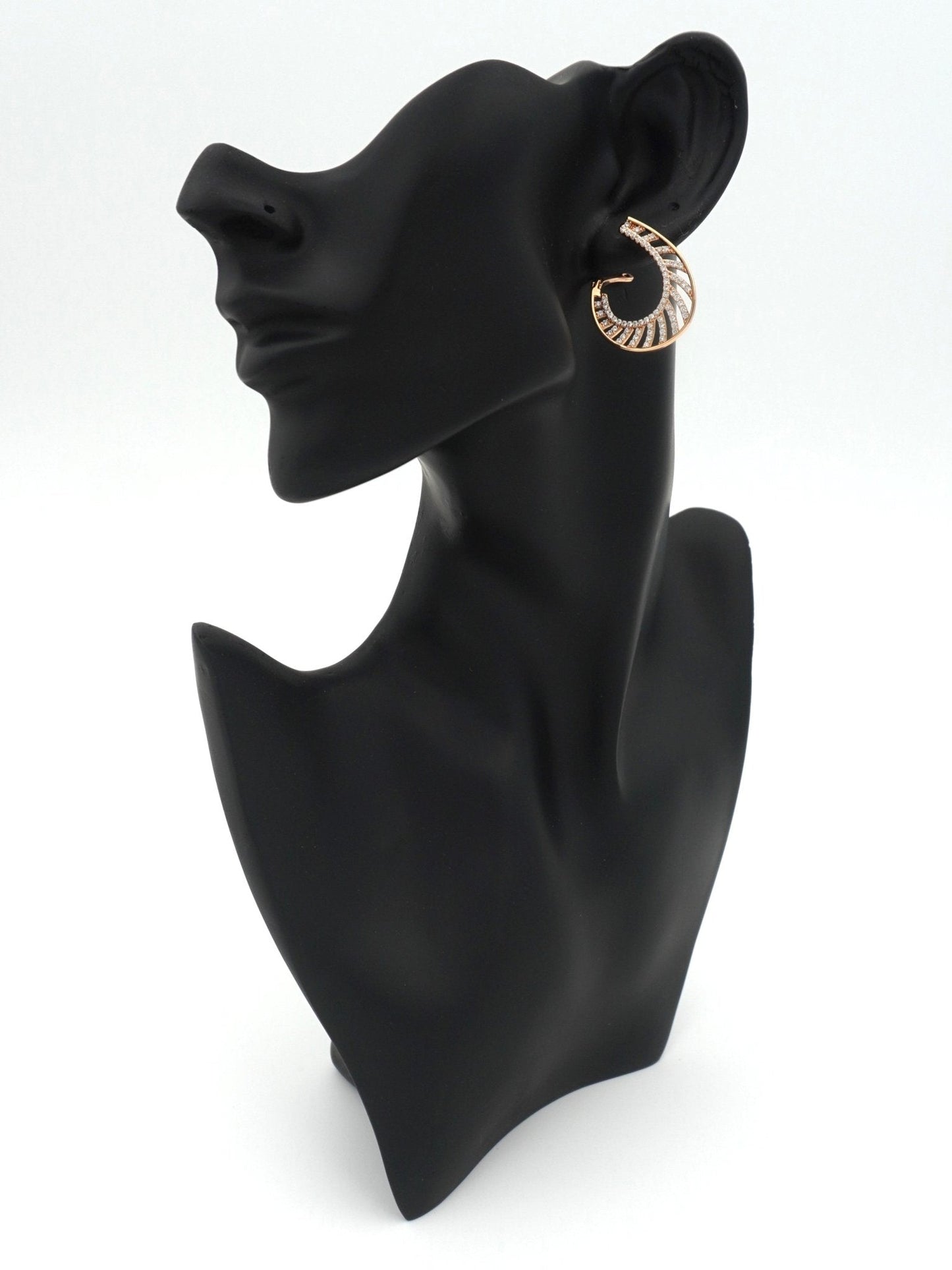 GOLD ASHLY ZIRCONIA EARRINGS - Jewels of Iva
