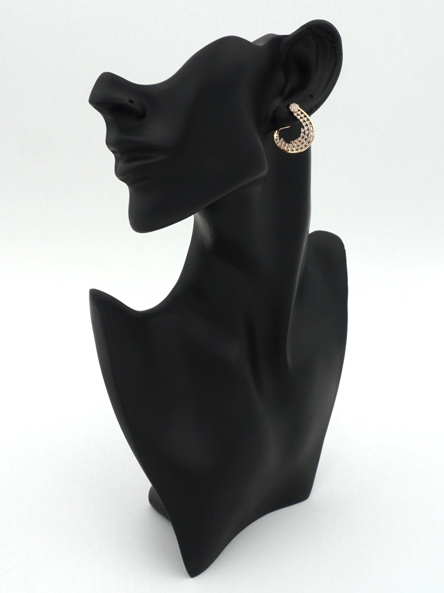 GOLD ATHENA ZIRCONIA EARRINGS - Jewels of Iva