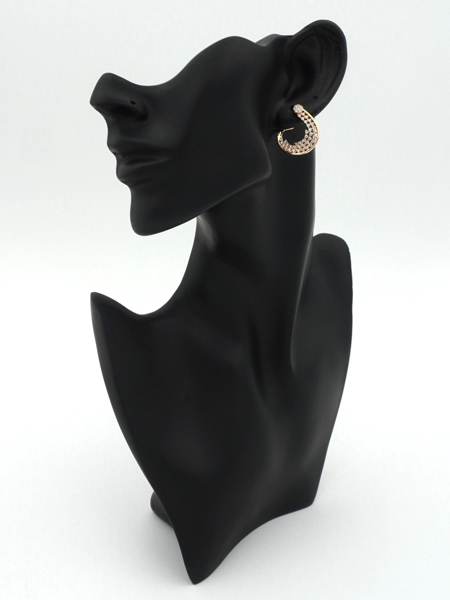 GOLD ATHENA ZIRCONIA EARRINGS - Jewels of Iva