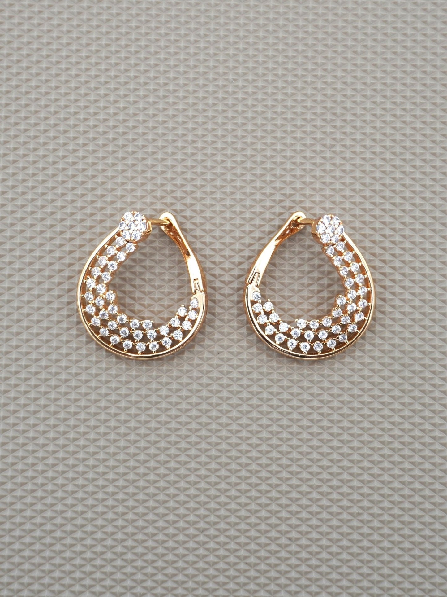 GOLD ATHENA ZIRCONIA EARRINGS - Jewels of Iva