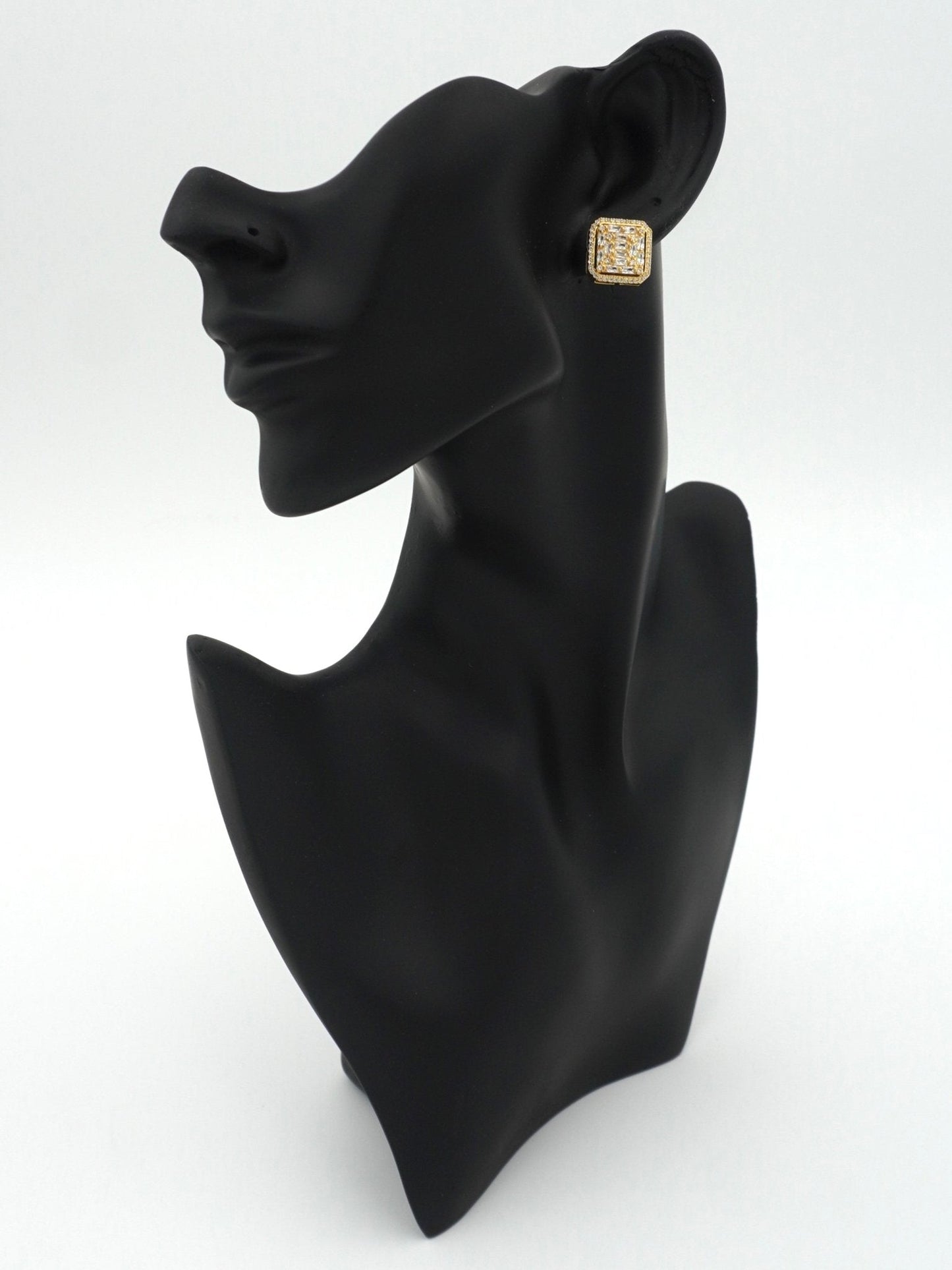 GOLD AVRIL ZIRCONIA STUDS - Jewels of Iva
