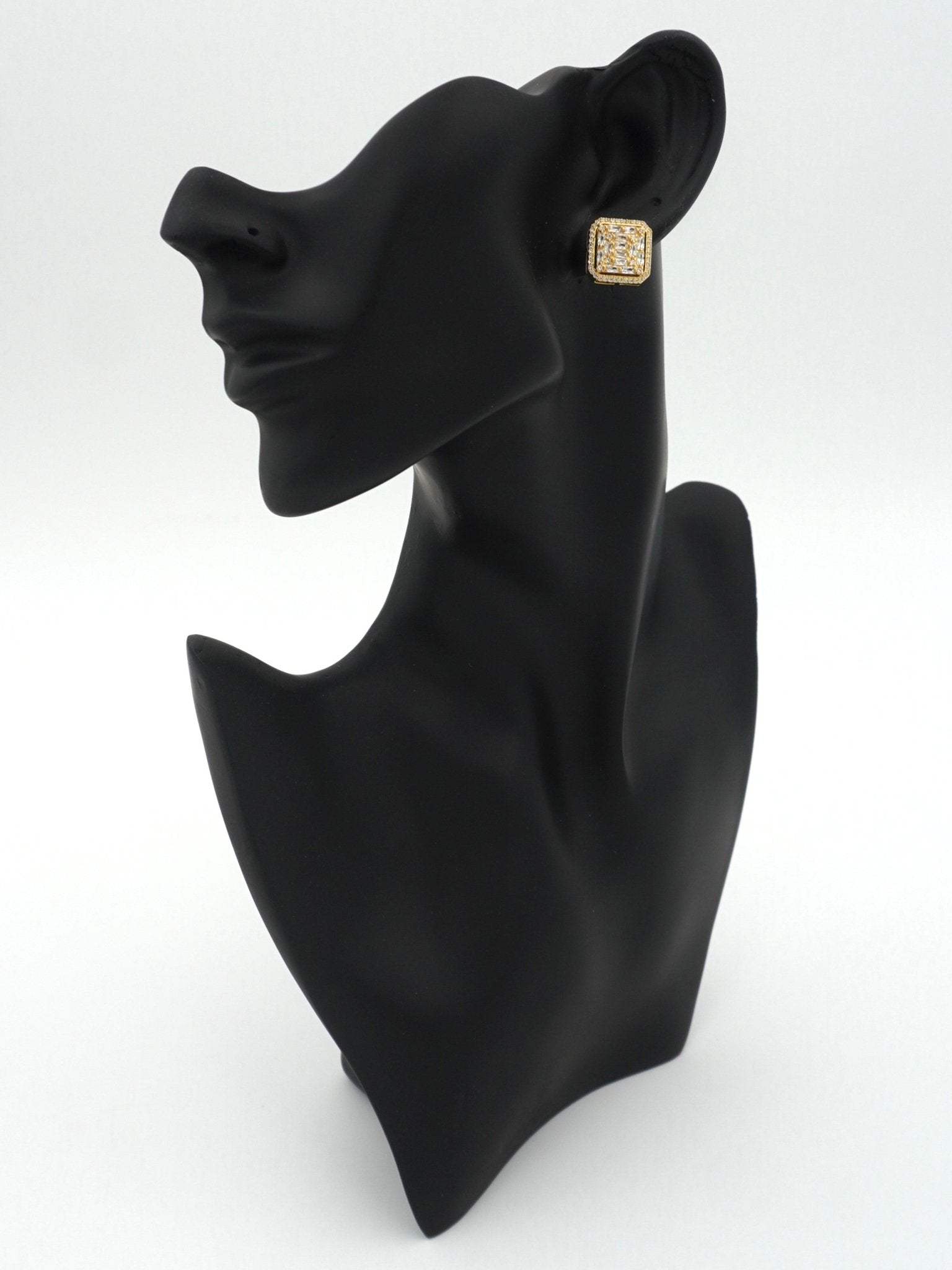 GOLD AVRIL ZIRCONIA STUDS - Jewels of Iva