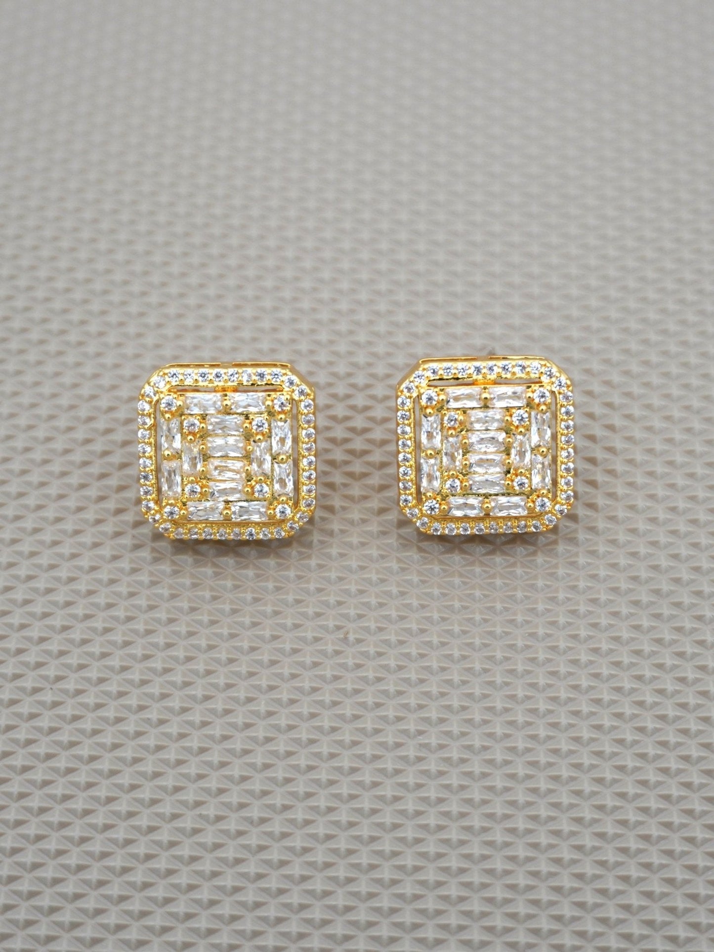 GOLD AVRIL ZIRCONIA STUDS - Jewels of Iva