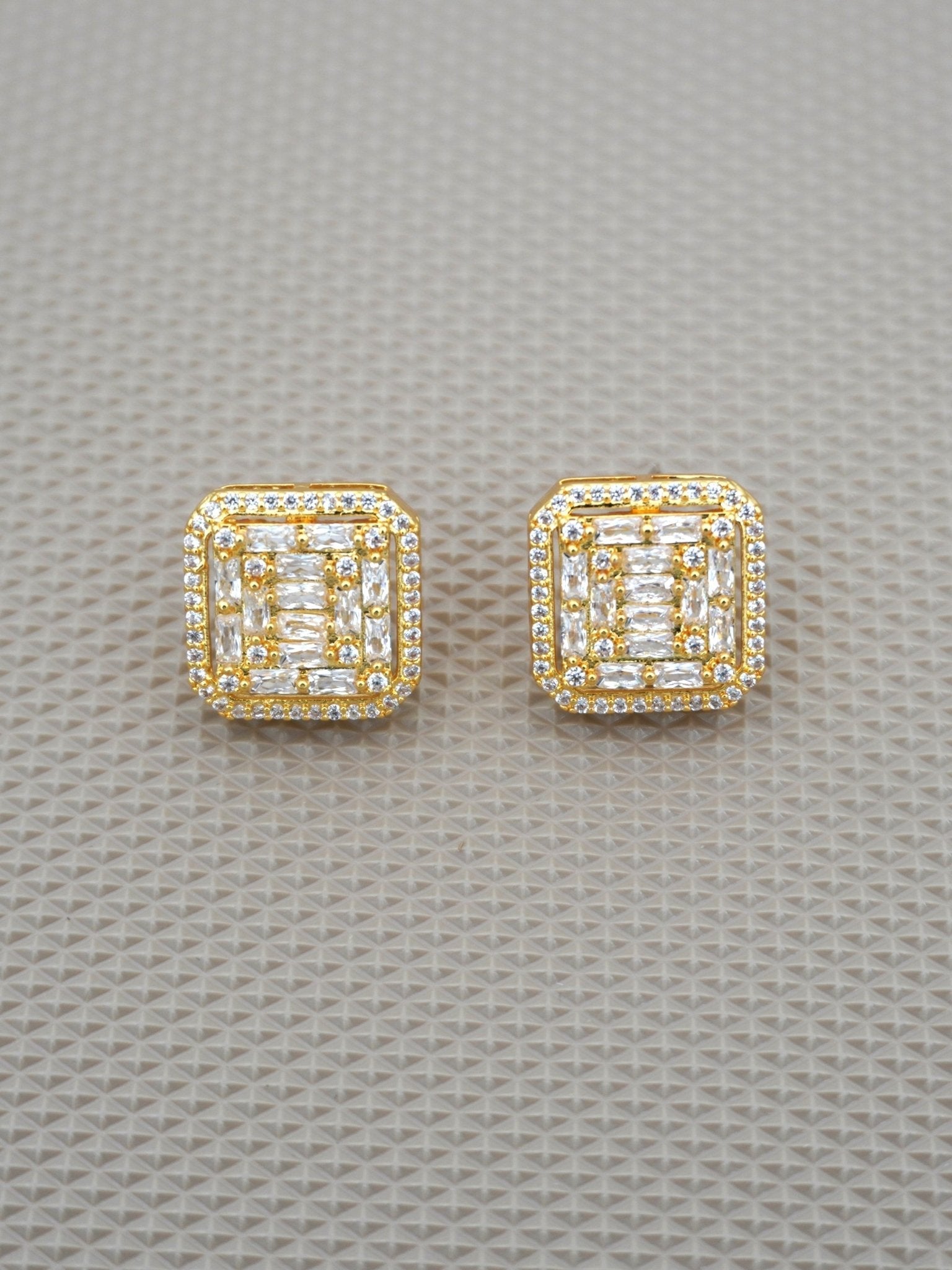GOLD AVRIL ZIRCONIA STUDS - Jewels of Iva
