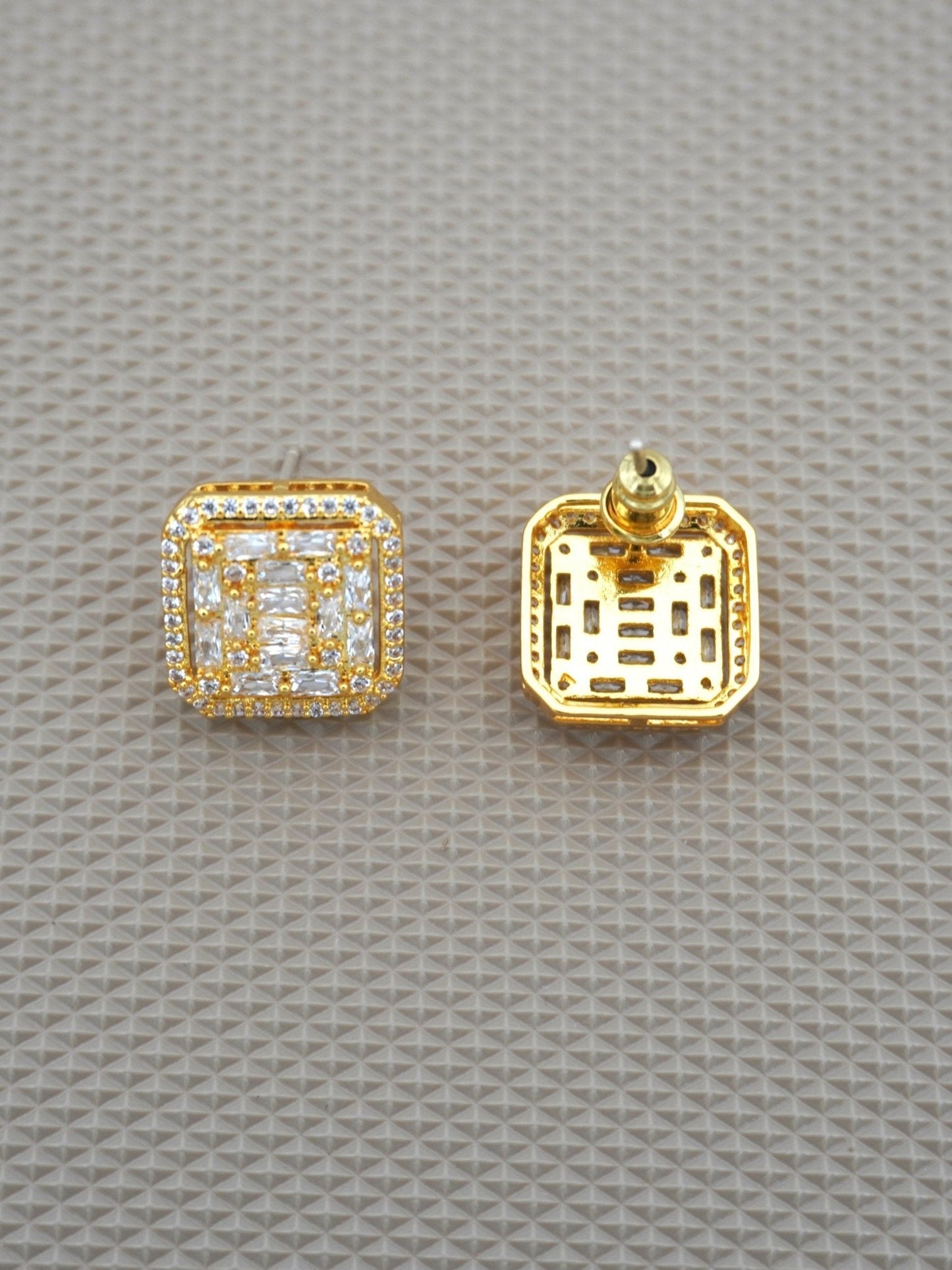 GOLD AVRIL ZIRCONIA STUDS - Jewels of Iva
