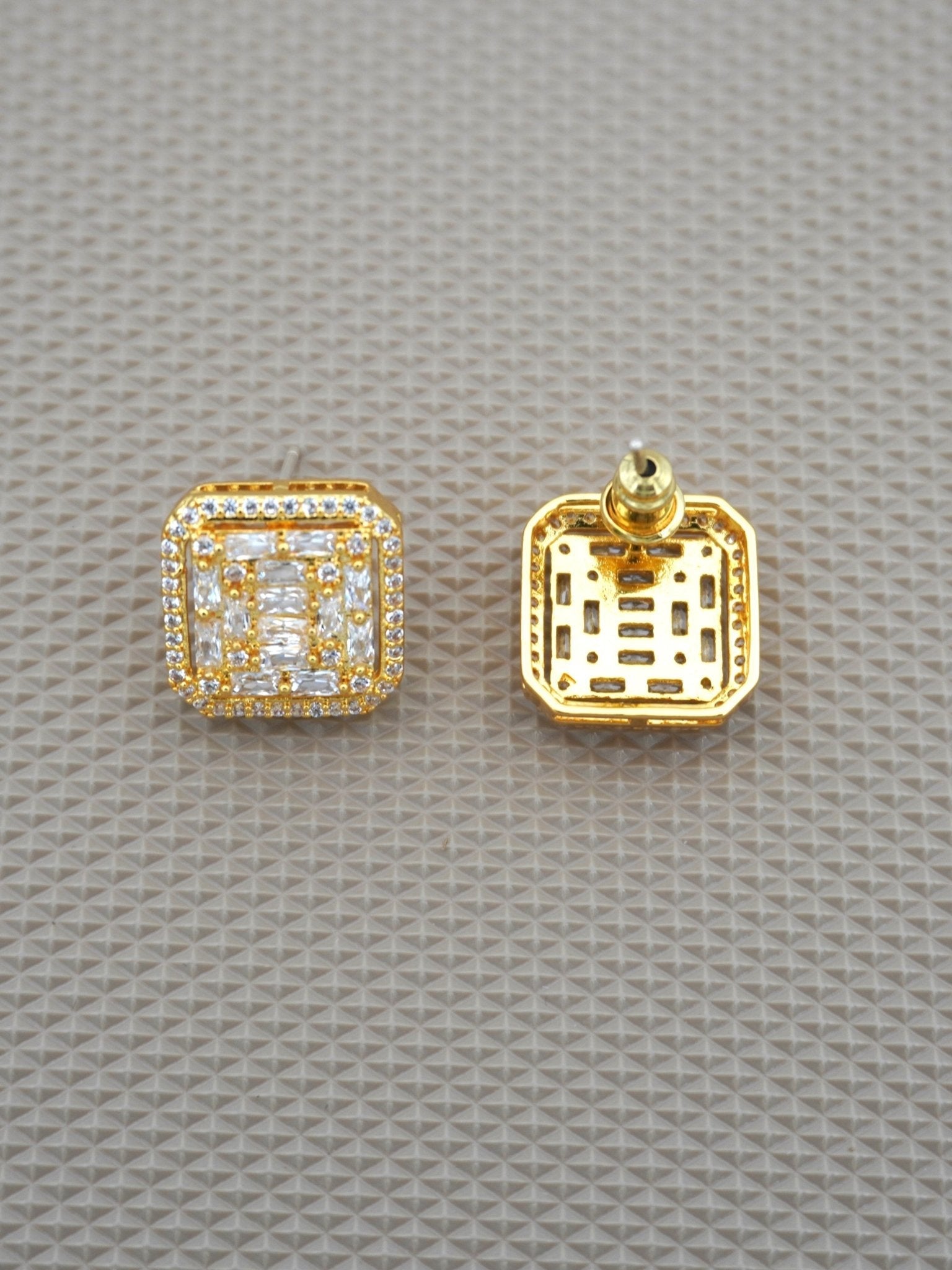 GOLD AVRIL ZIRCONIA STUDS - Jewels of Iva