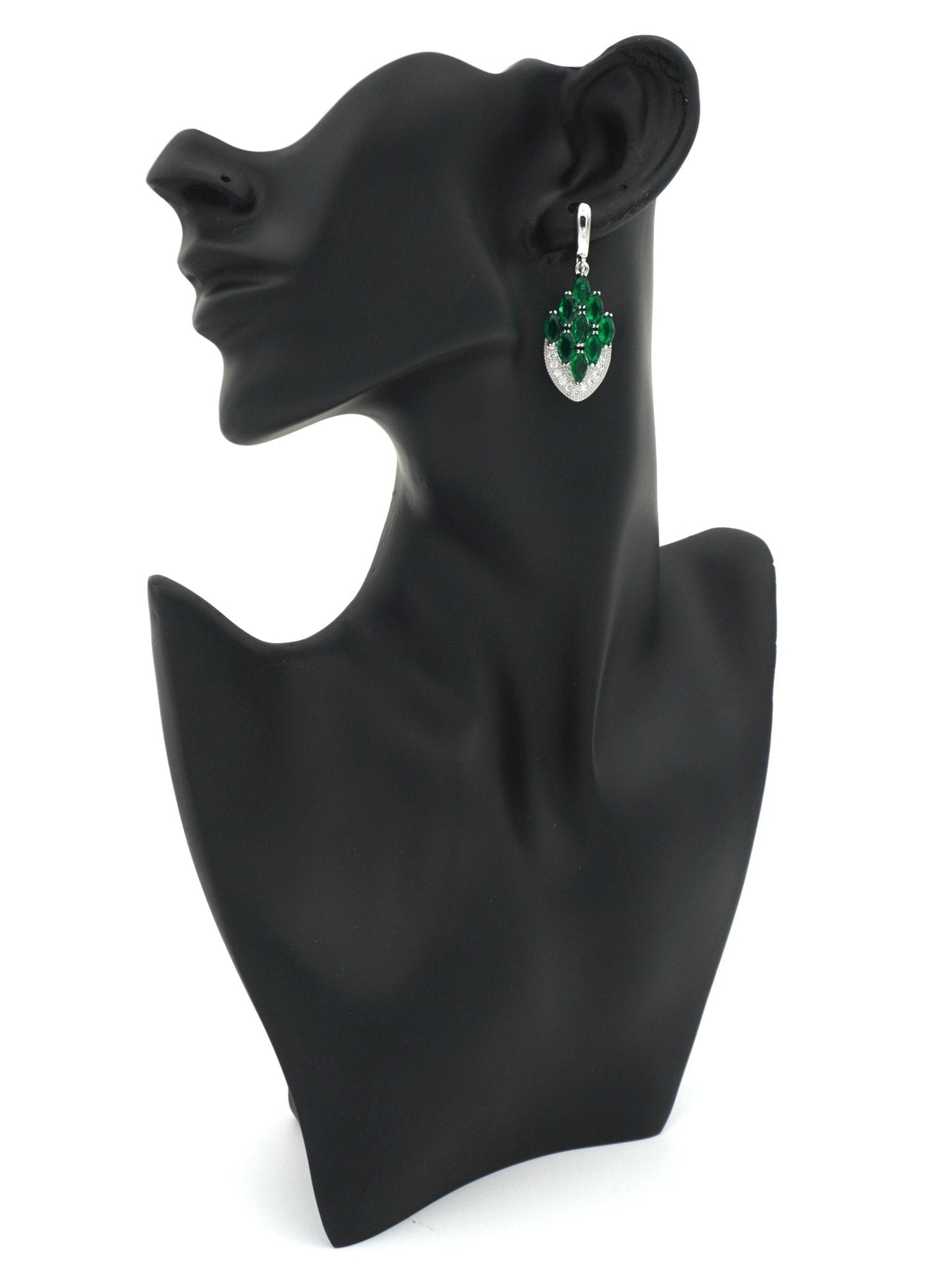 GREEN ADINA ZIRCONIA EARRINGS - Jewels of Iva