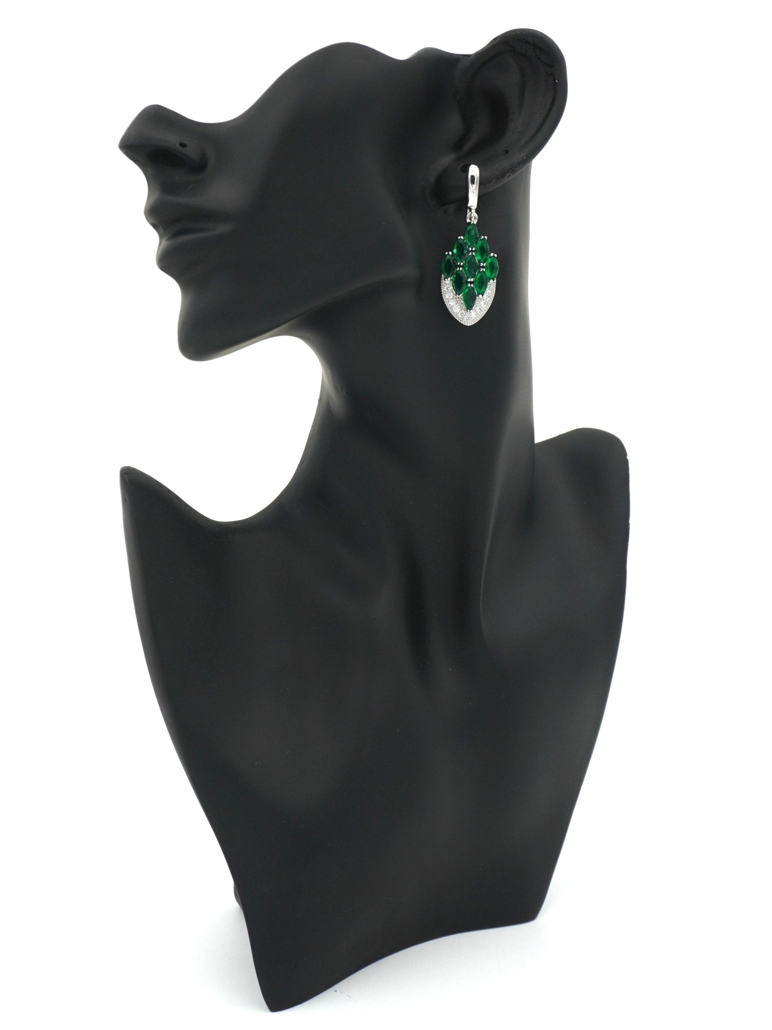 GREEN ADINA ZIRCONIA EARRINGS - Jewels of Iva