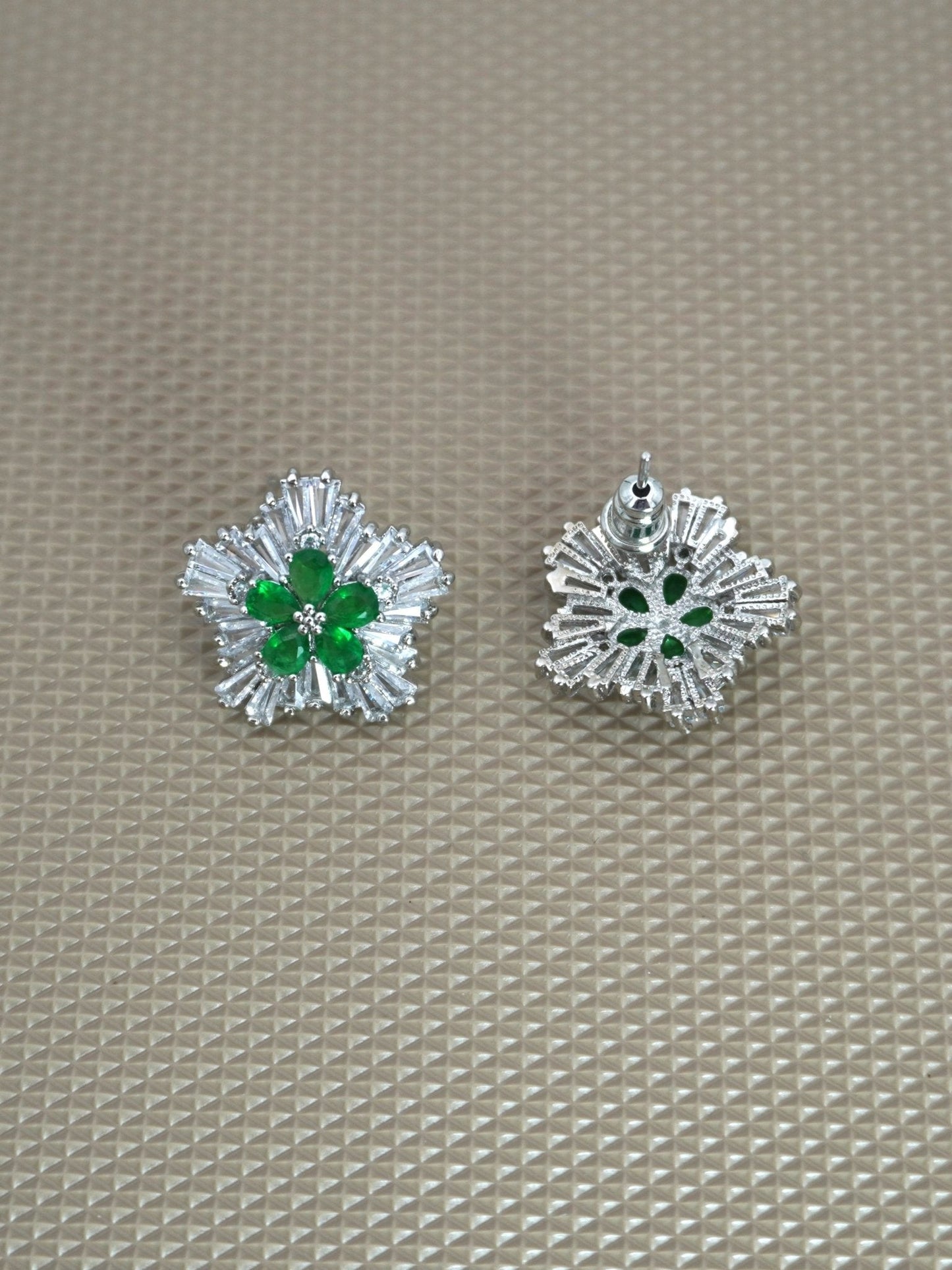 GREEN ALICE ZIRCONIA STUDS - Jewels of Iva