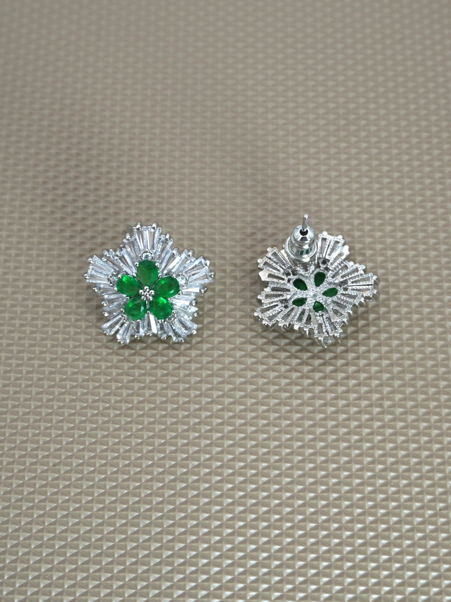 GREEN ALICE ZIRCONIA STUDS - Jewels of Iva