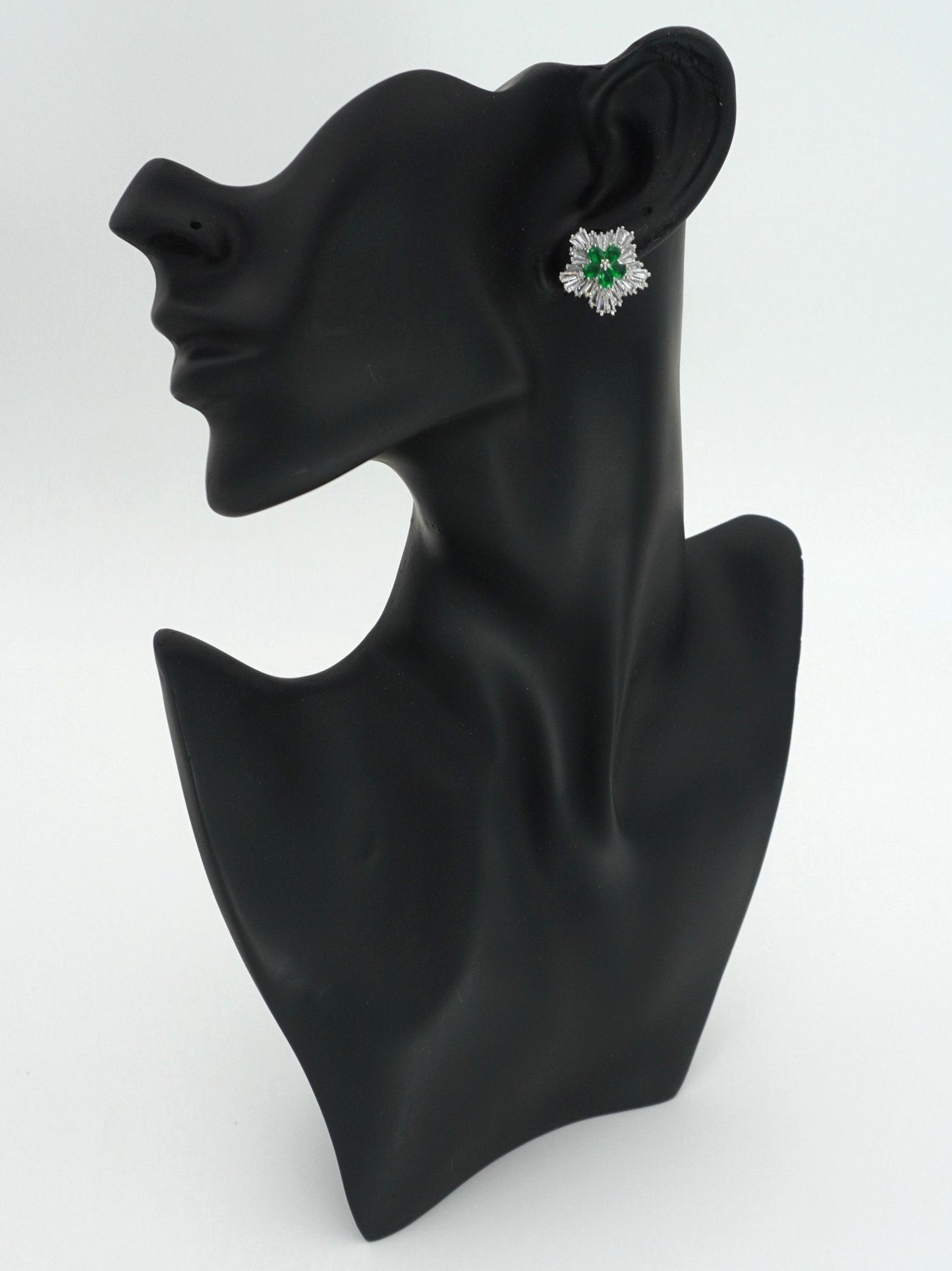GREEN ALICE ZIRCONIA STUDS - Jewels of Iva