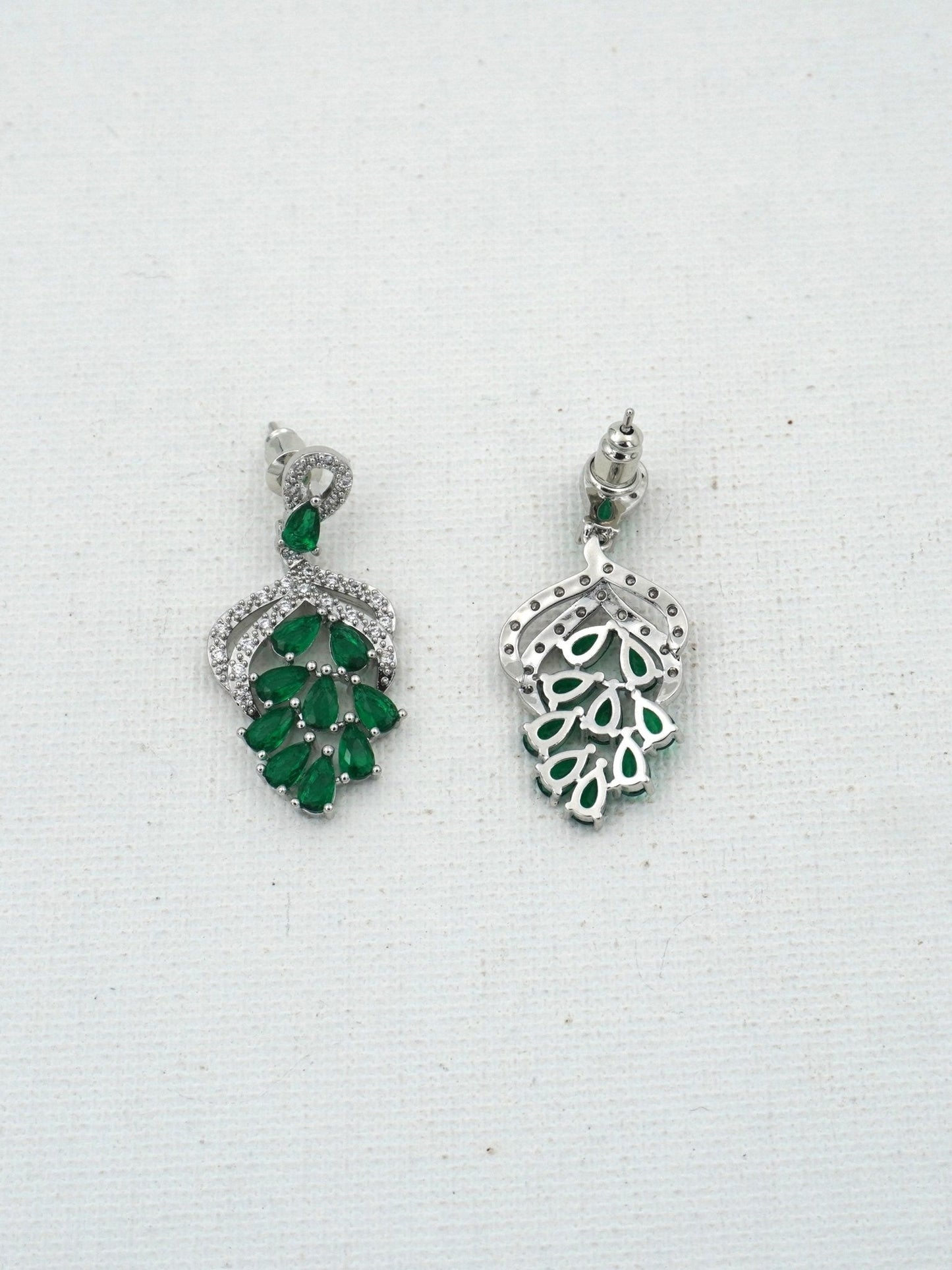 GREEN AMEERA ZIRCONIA EARRINGS - Jewels of Iva