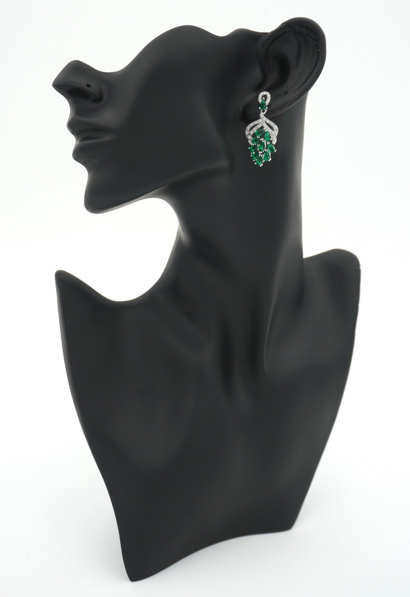 GREEN AMEERA ZIRCONIA EARRINGS - Jewels of Iva