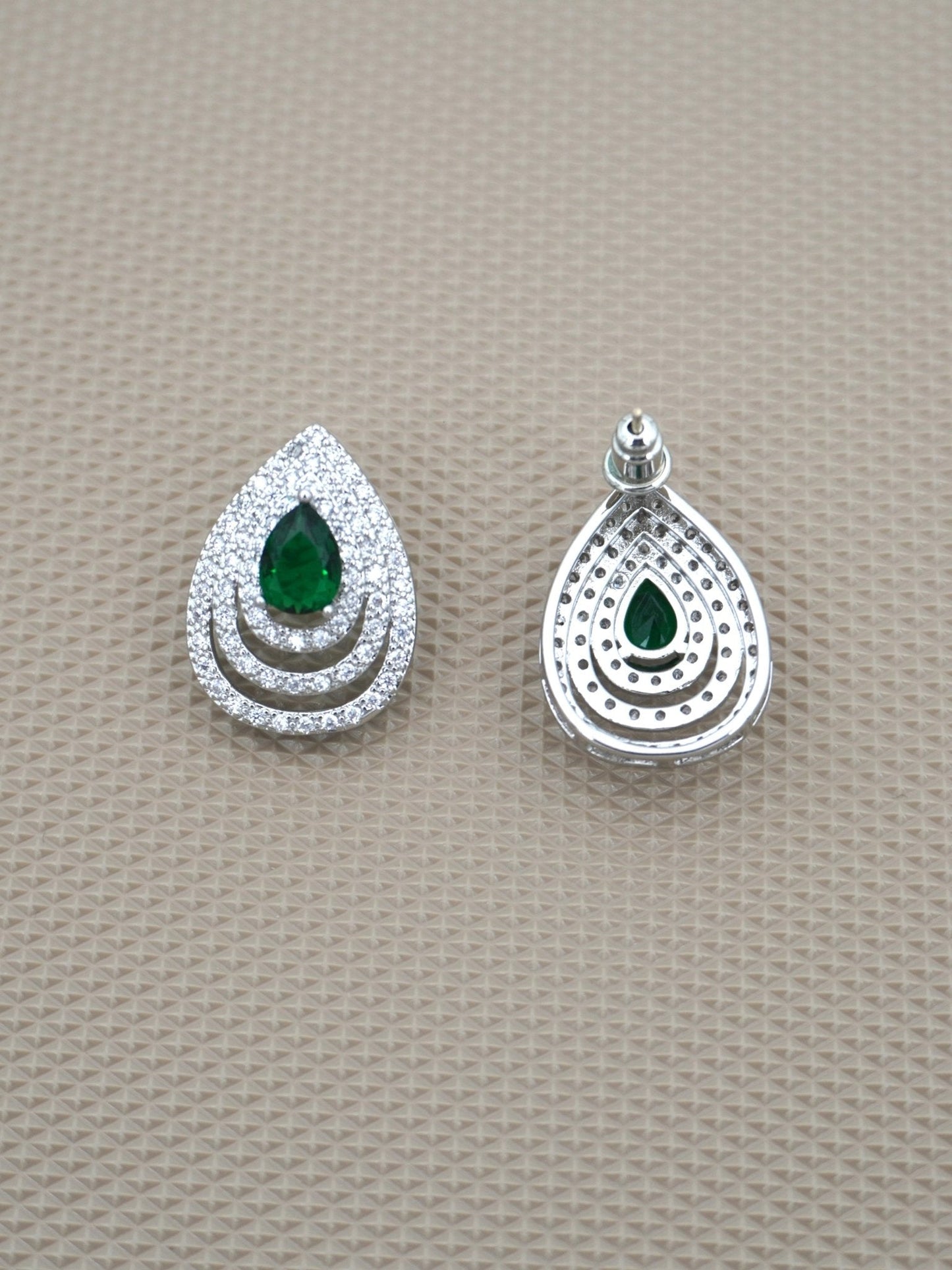 GREEN ANNORA ZIRCONIA STUDS - Jewels of Iva