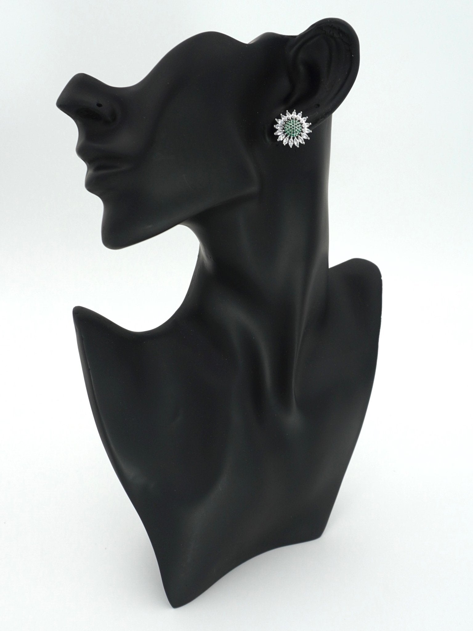 GREEN ASTER ZIRCONIA STUDS - Jewels of Iva