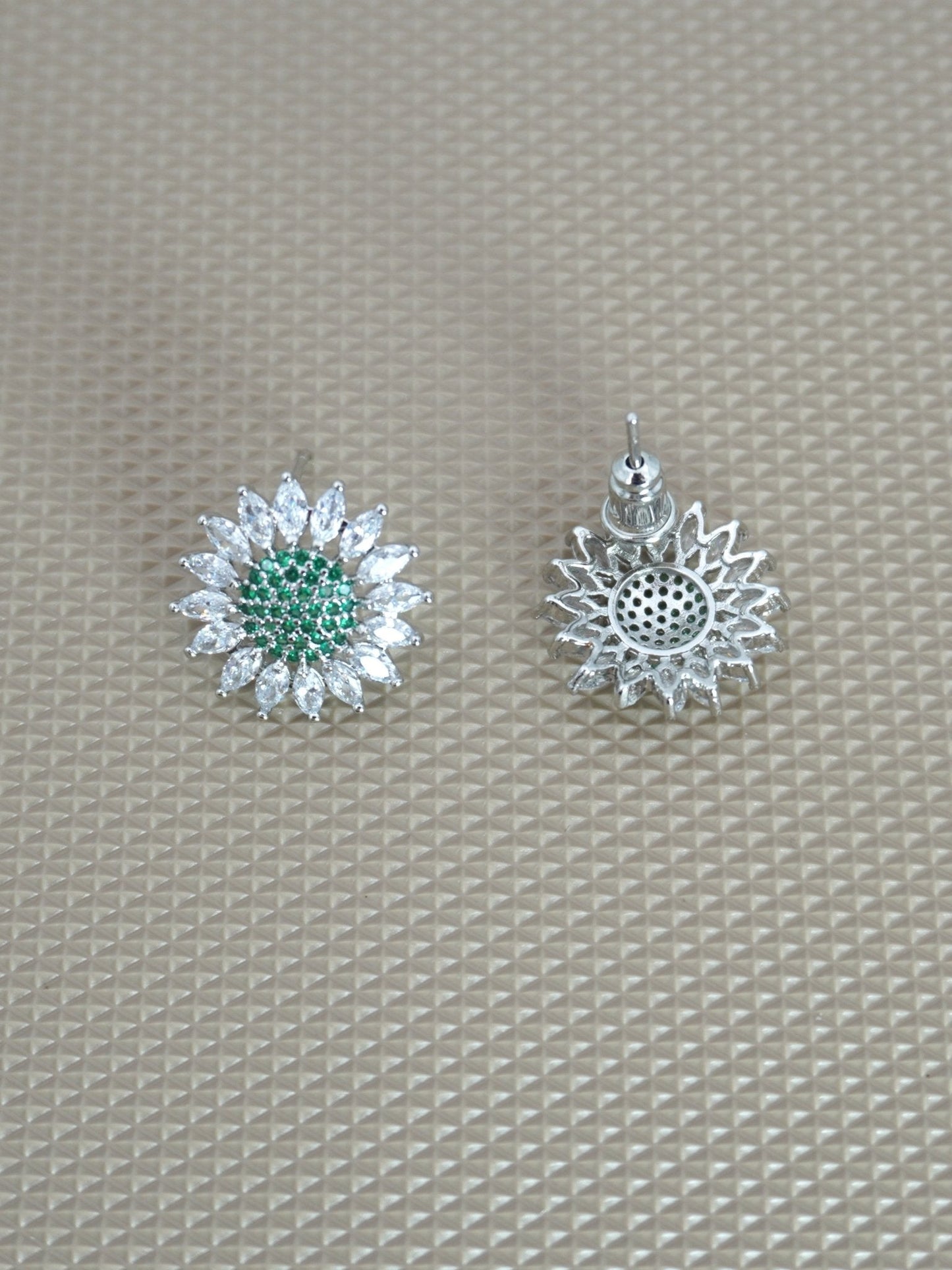 GREEN ASTER ZIRCONIA STUDS - Jewels of Iva