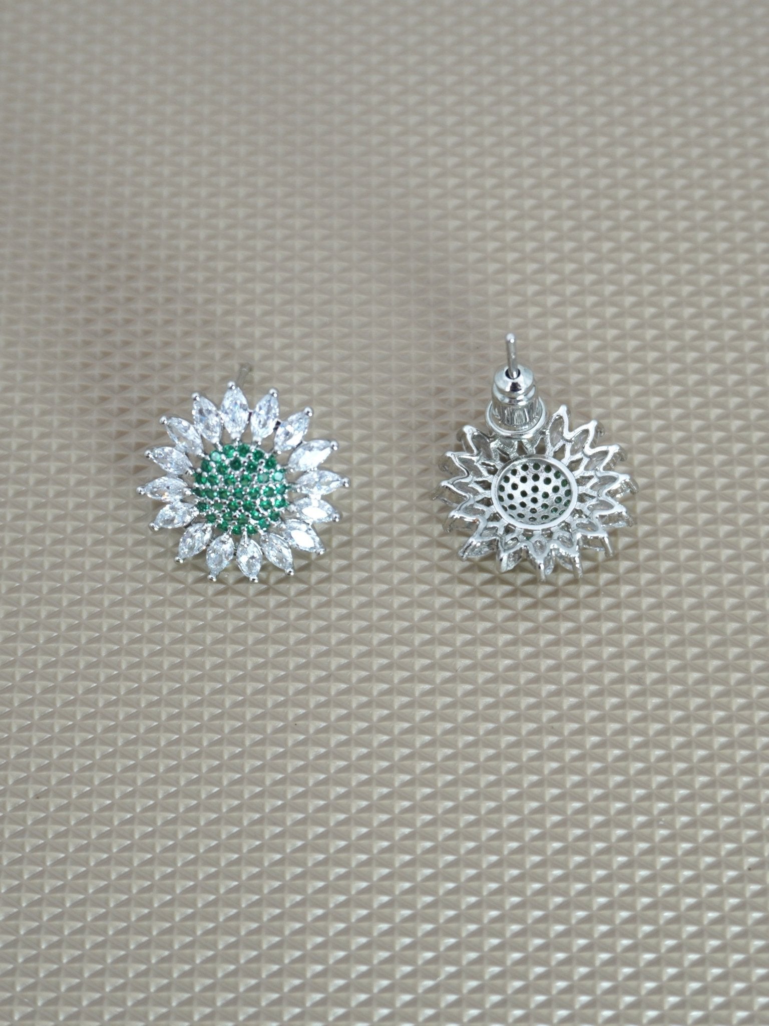 GREEN ASTER ZIRCONIA STUDS - Jewels of Iva