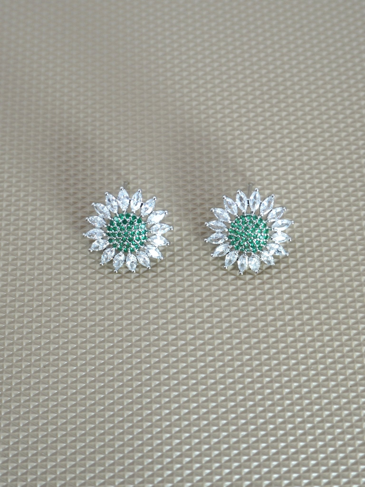GREEN ASTER ZIRCONIA STUDS - Jewels of Iva