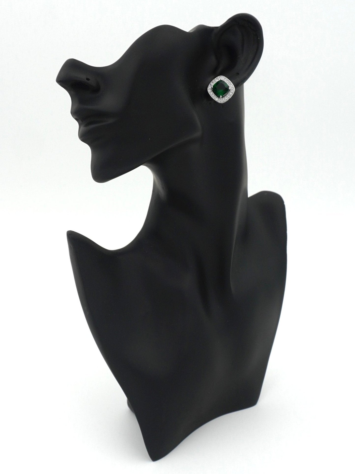 GREEN CORA ZIRCONIA STUDS - Jewels of Iva