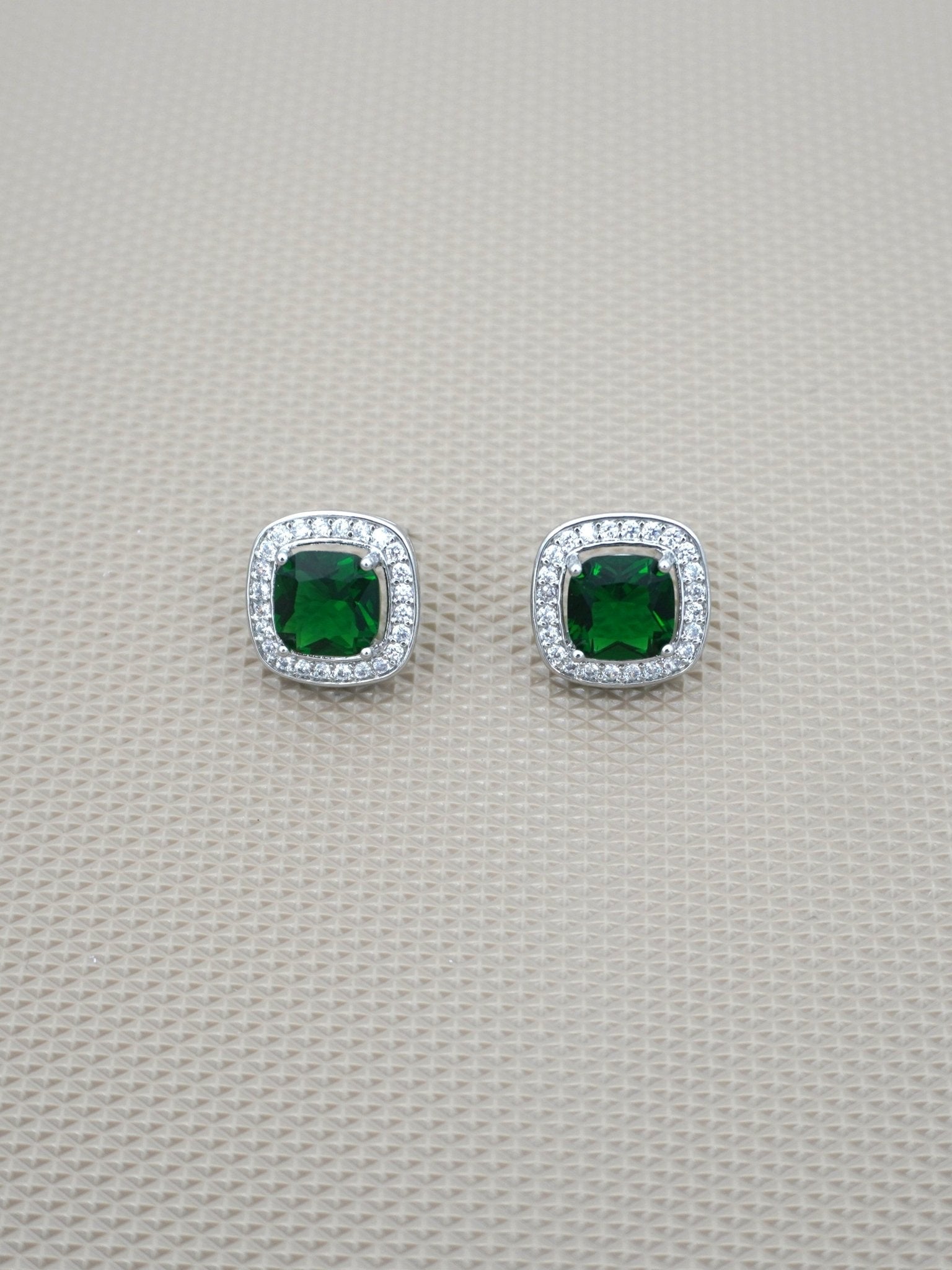 GREEN CORA ZIRCONIA STUDS - Jewels of Iva