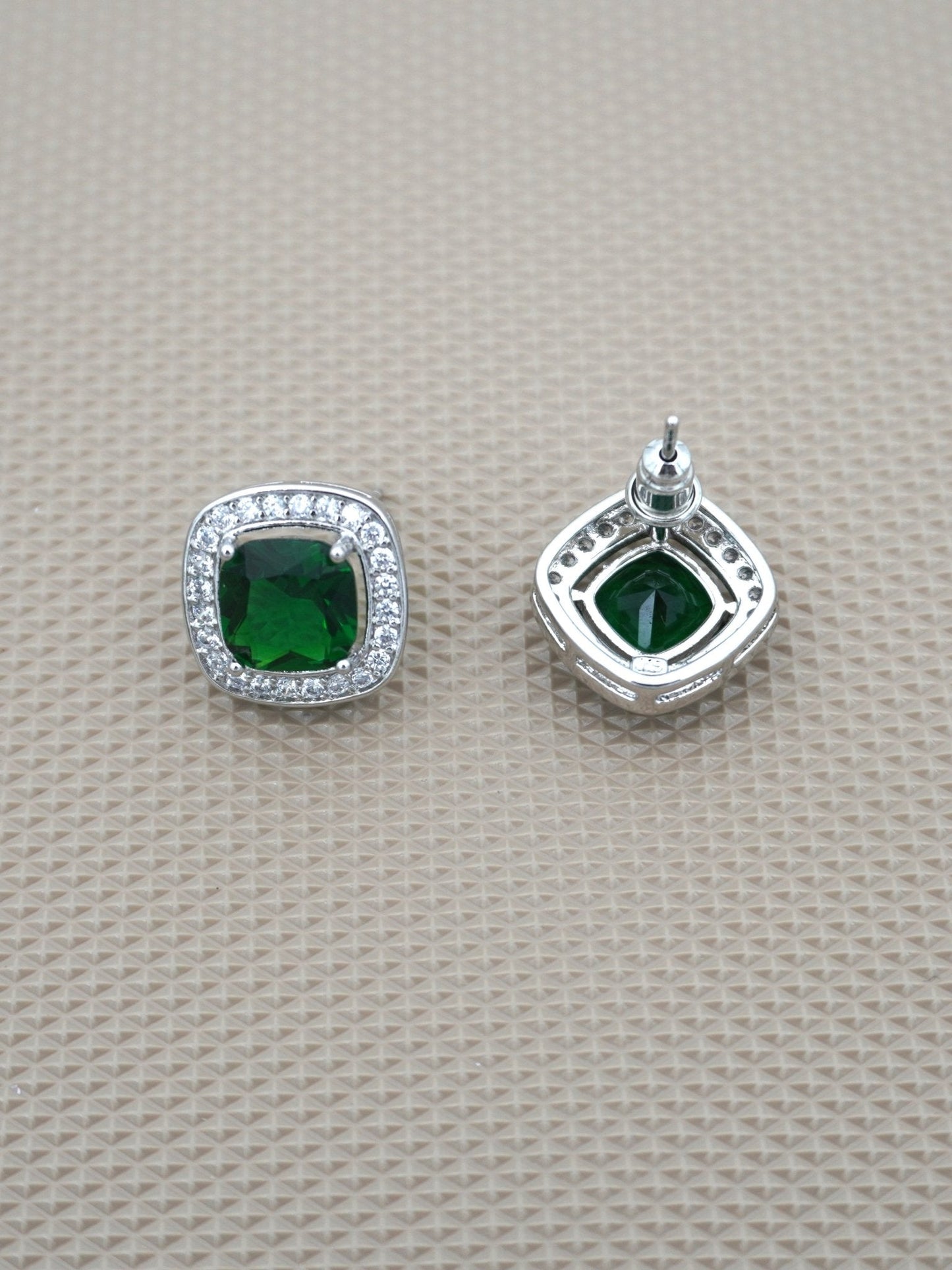 GREEN CORA ZIRCONIA STUDS - Jewels of Iva